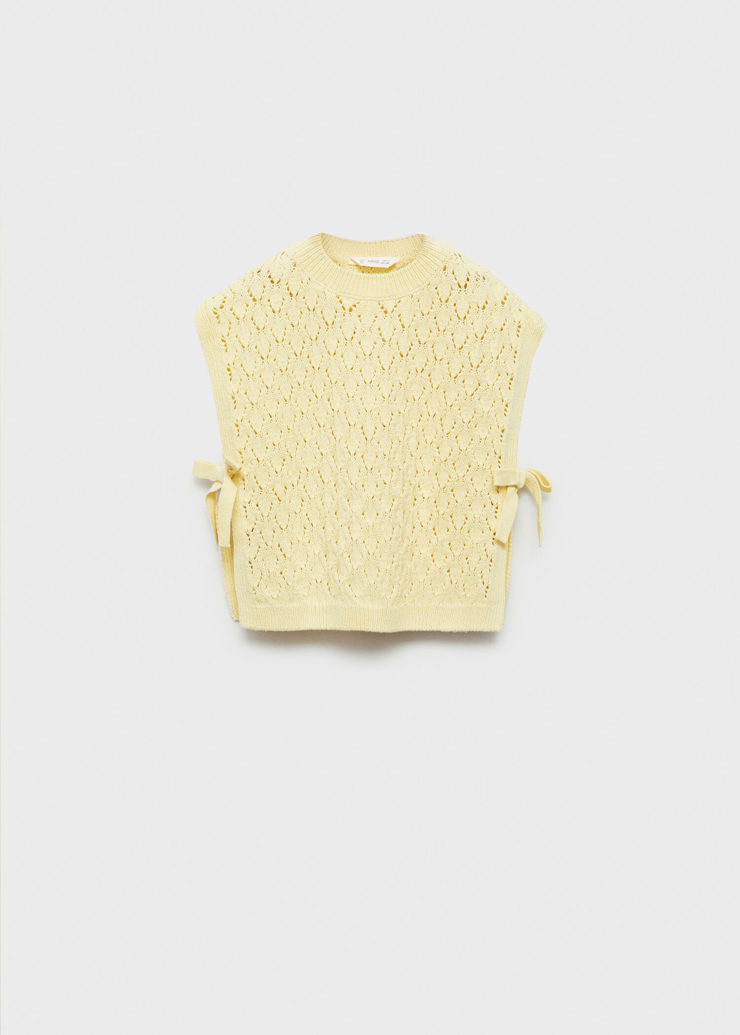 Knitted gilet with openwork details - Article without model