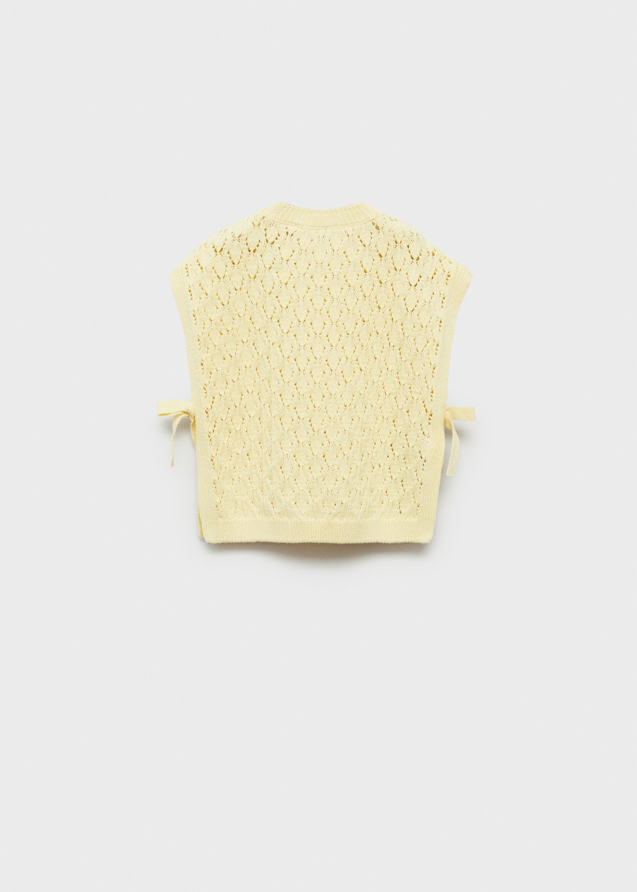 Knitted gilet with openwork details - Reverse of the article