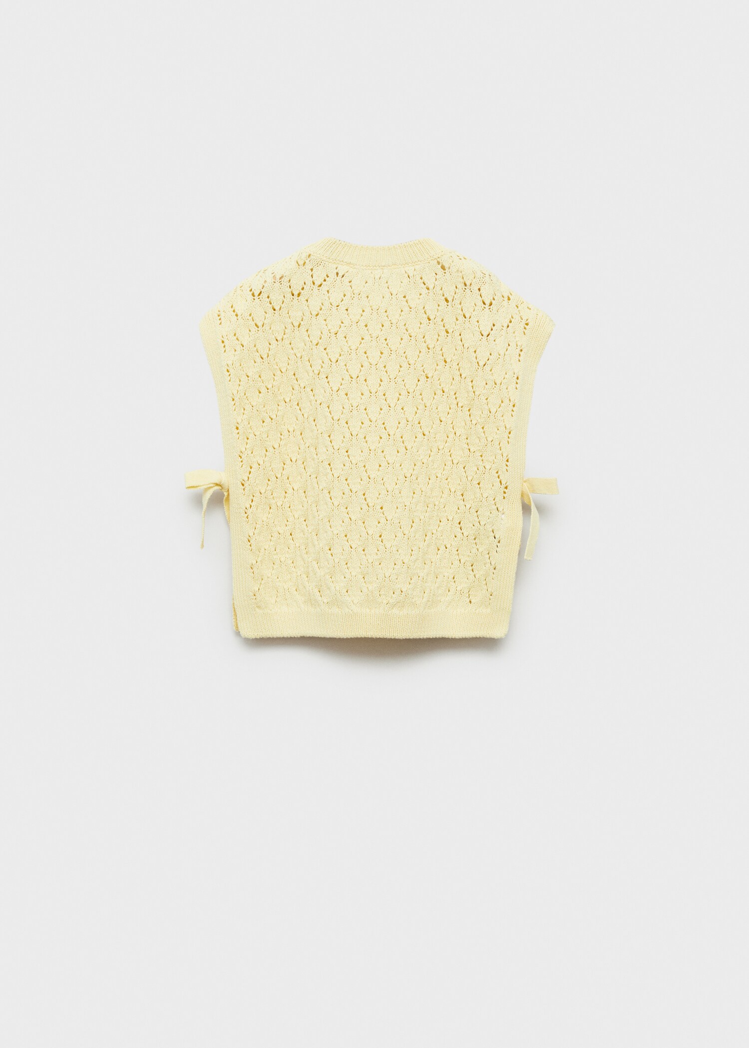 Knitted gilet with openwork details - Reverse of the article