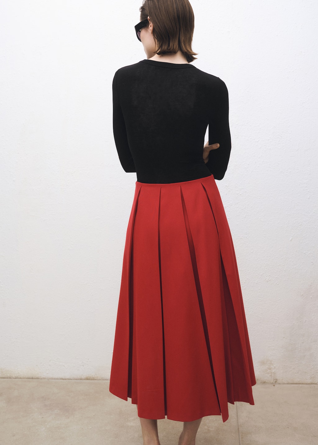 Mango Wool-blend pleated skirt thumbnail
