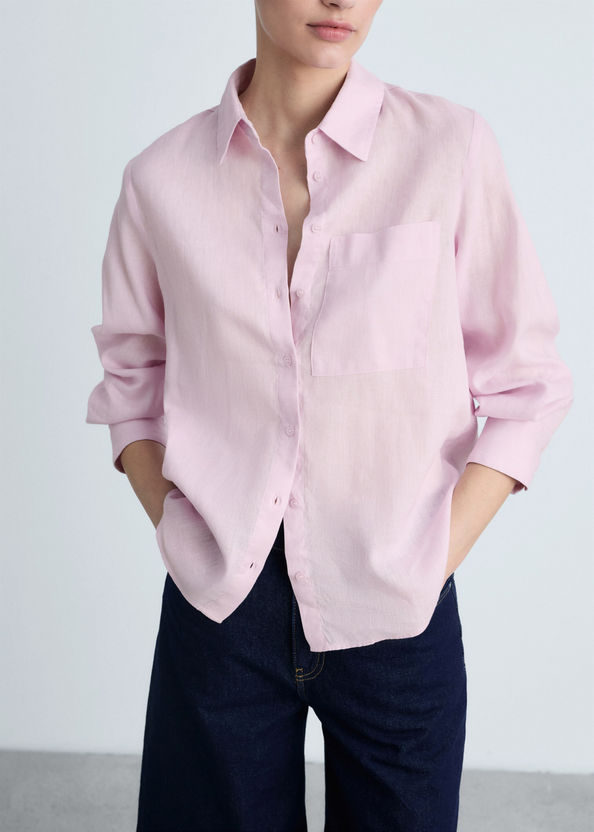 Camisa lino bolsillo - Detalle del artículo 2