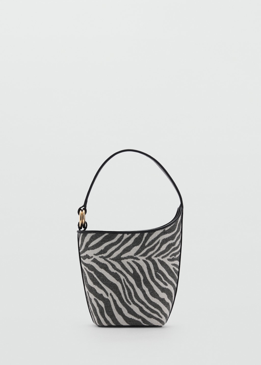 Bolso bucket estampado cebra