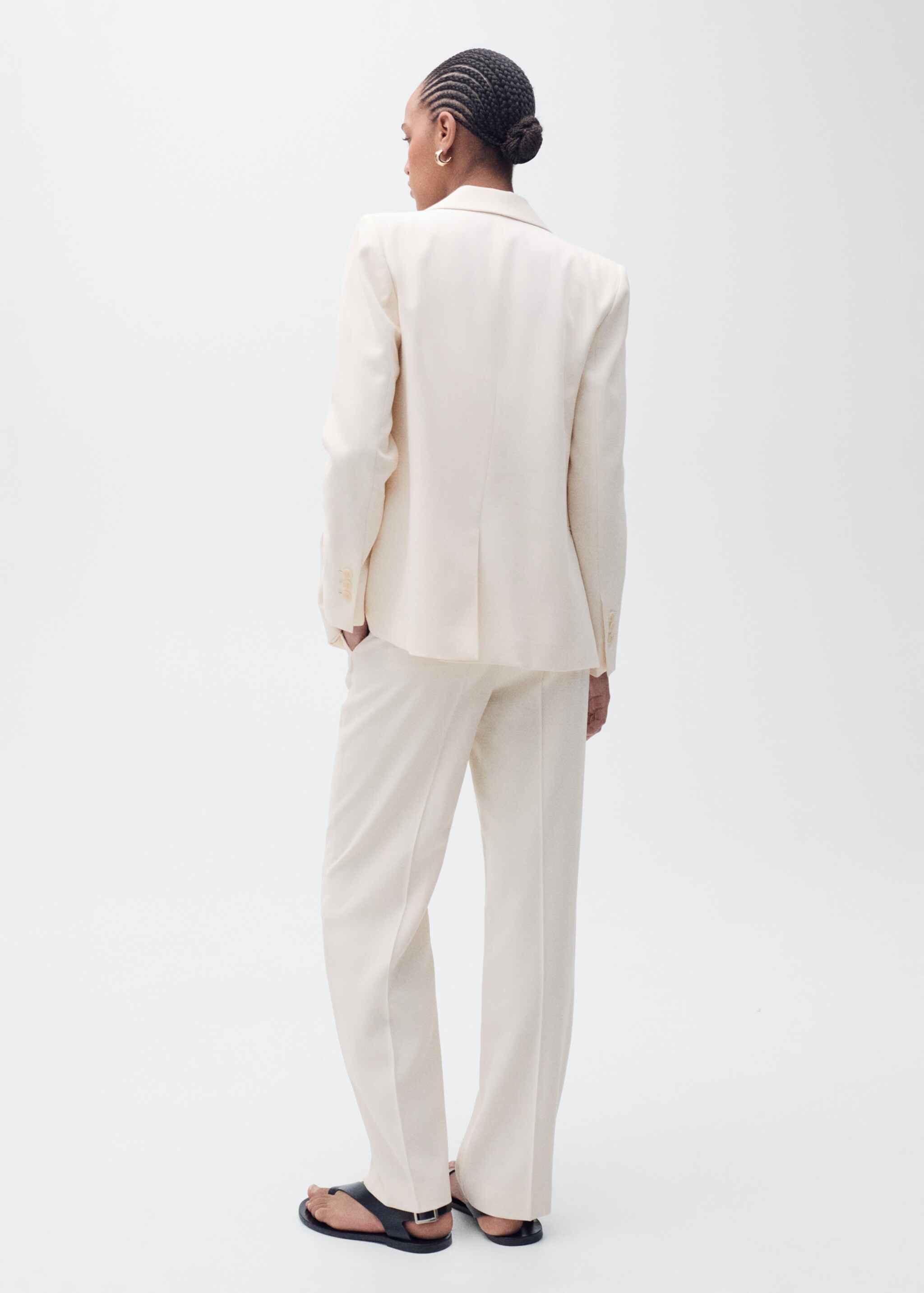 Straight suit trousers - Reverse of the article