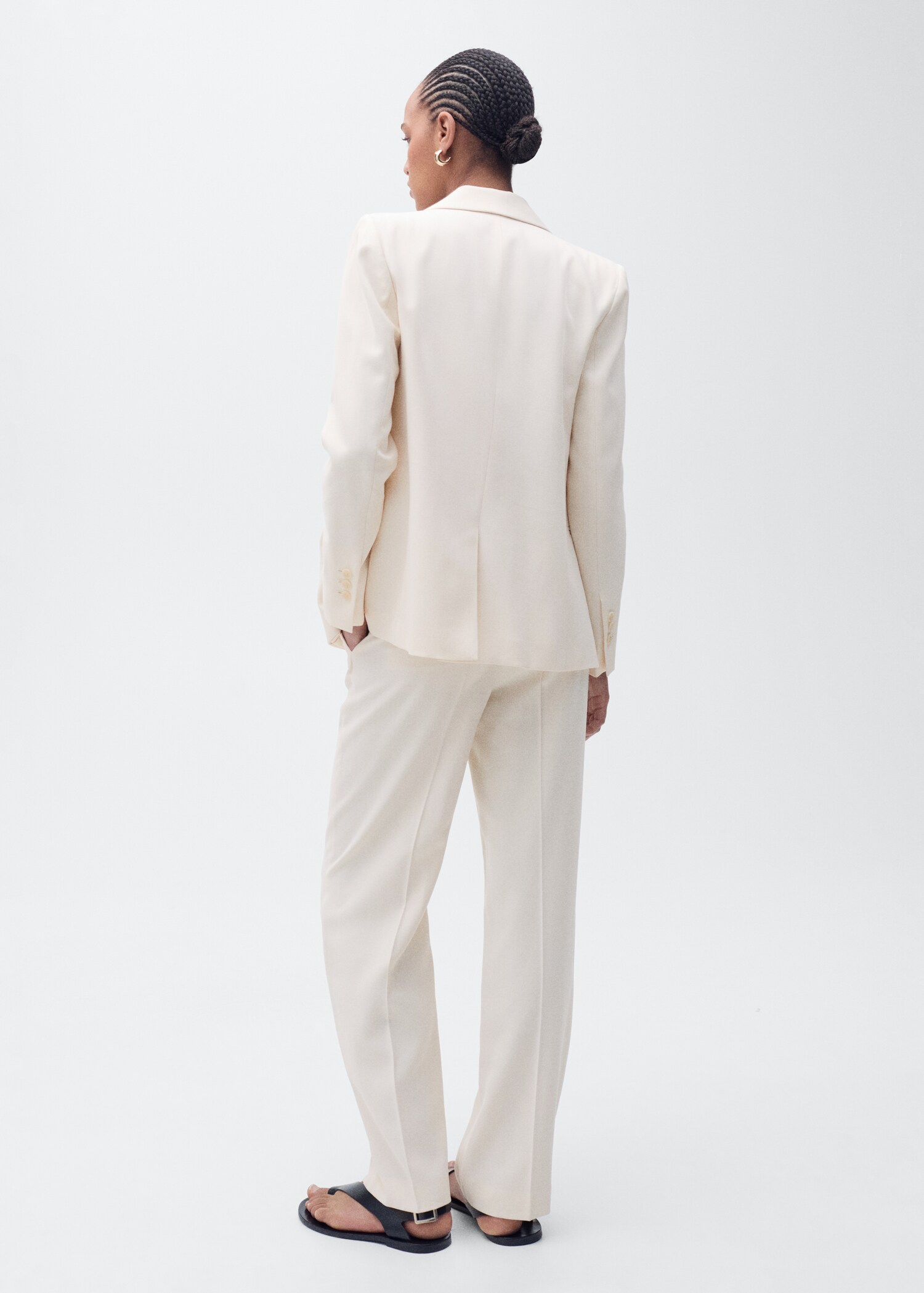Pantaloni drepți costum - Spatele articolului
