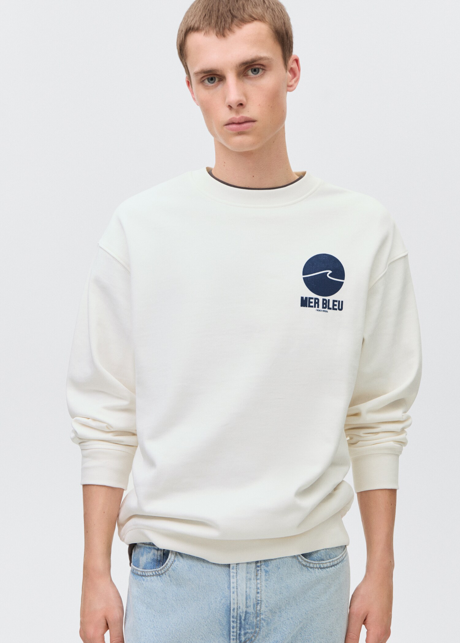 Message cotton sweatshirt - Medium plane
