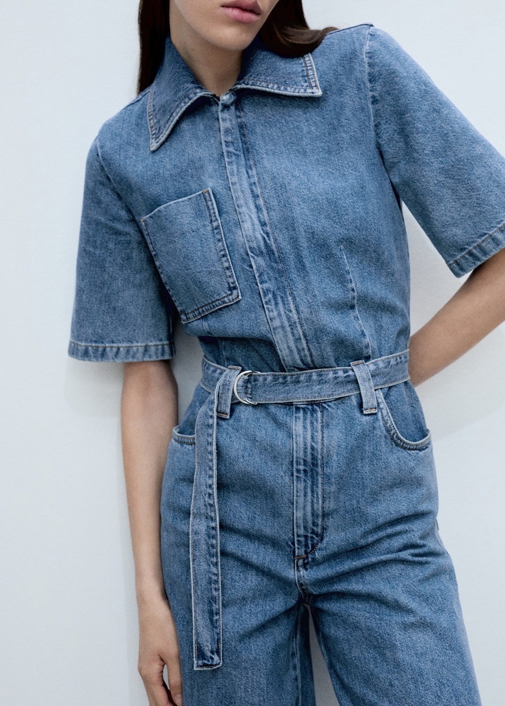 Denim jumpsuit belt - Women | MANGO USA Denim jumpsuit belt - Women | MANGO USA