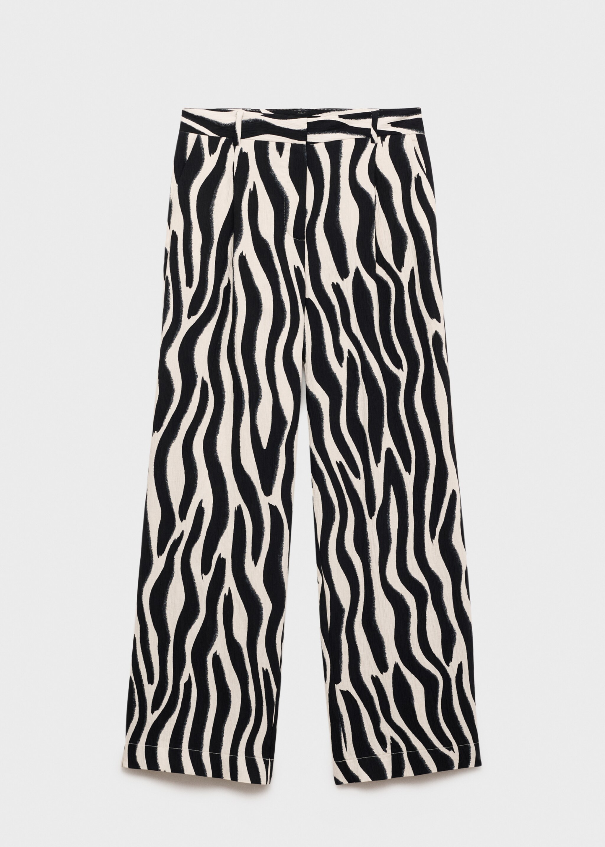 Zebra-print straight-fit trousers - Article without model