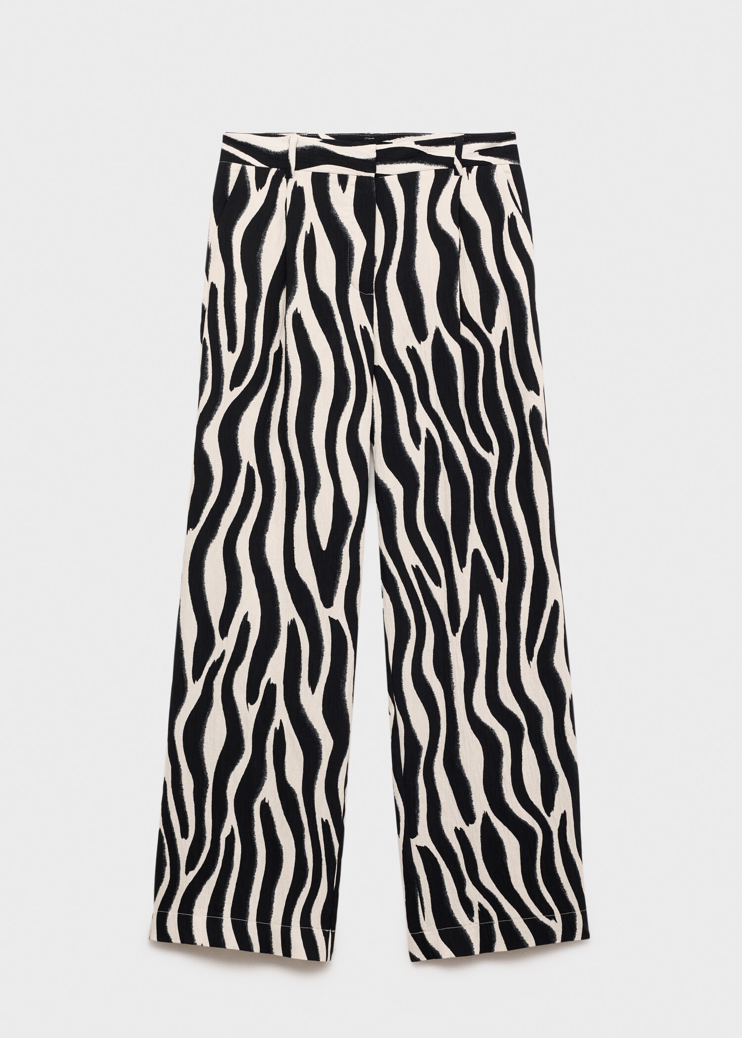Zebra-print straight-fit pants - Article without model