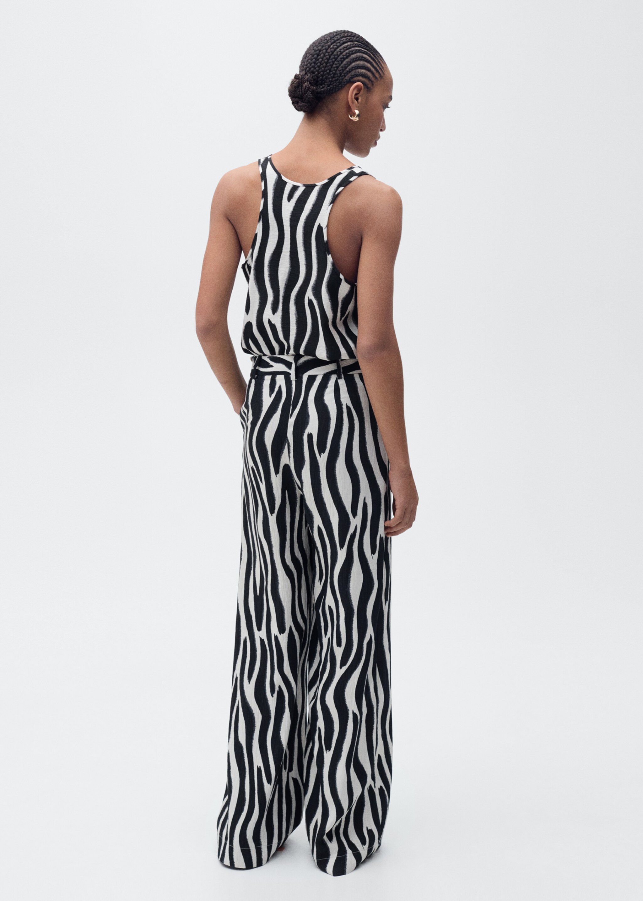 Zebra-print straight-fit trousers - Reverse of the article