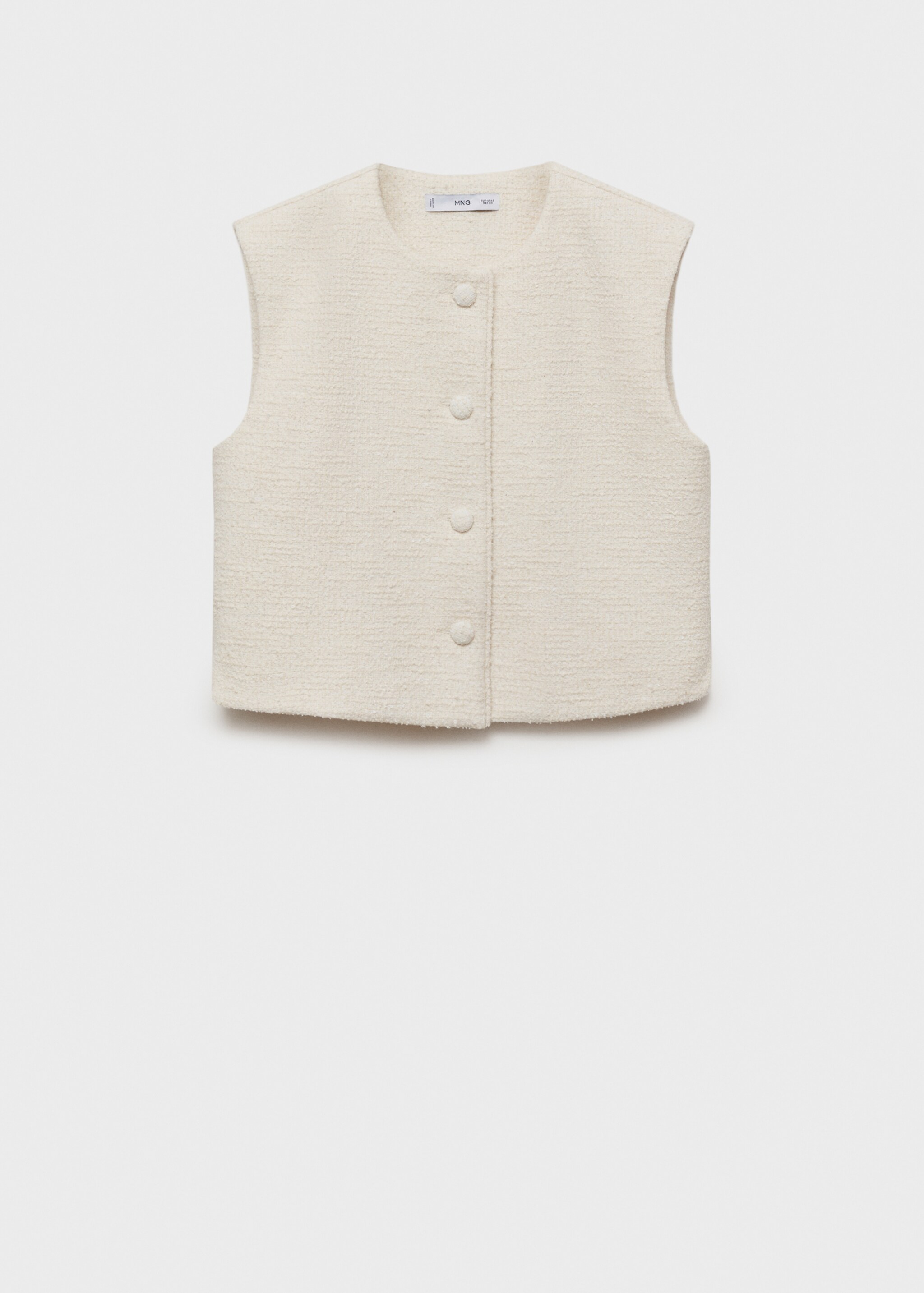Tweed waistcoat with buttons - Article without model