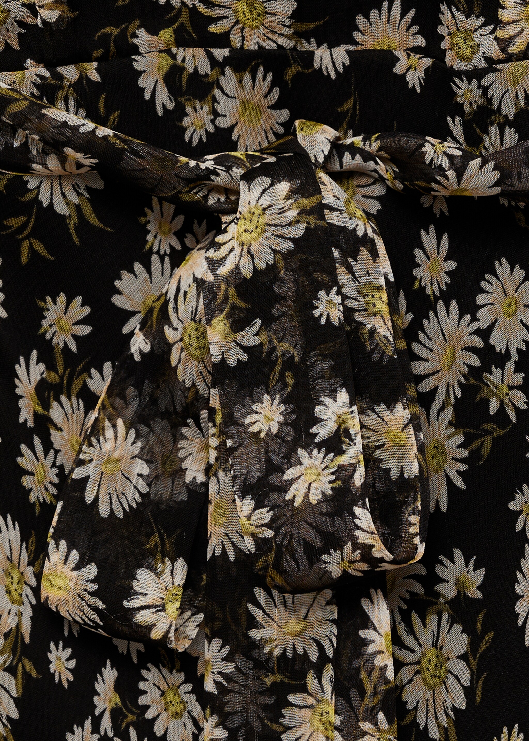 Floral-print straight-fit midi-dress - Details of the article 0