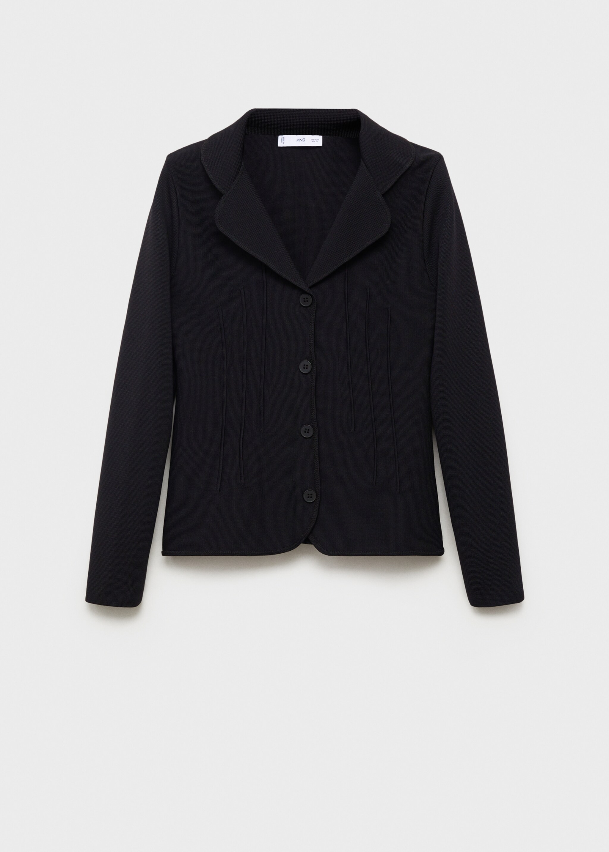 Knitted jacket with lapel collar - Article without model