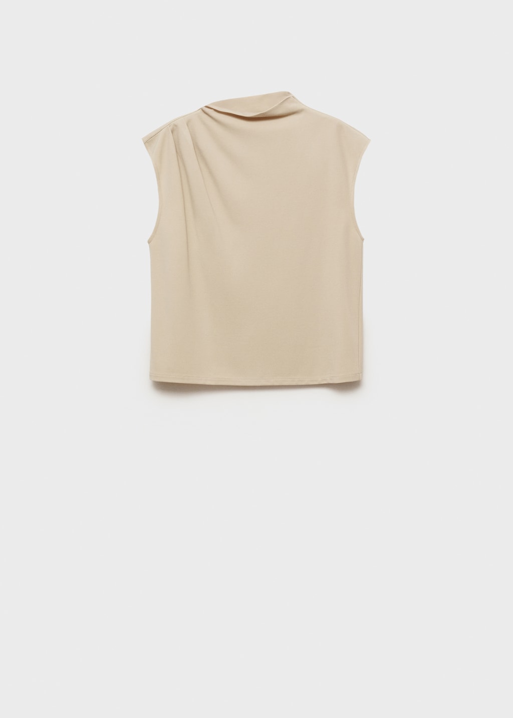 T-shirt with gathered asymmetrical neck - image 5