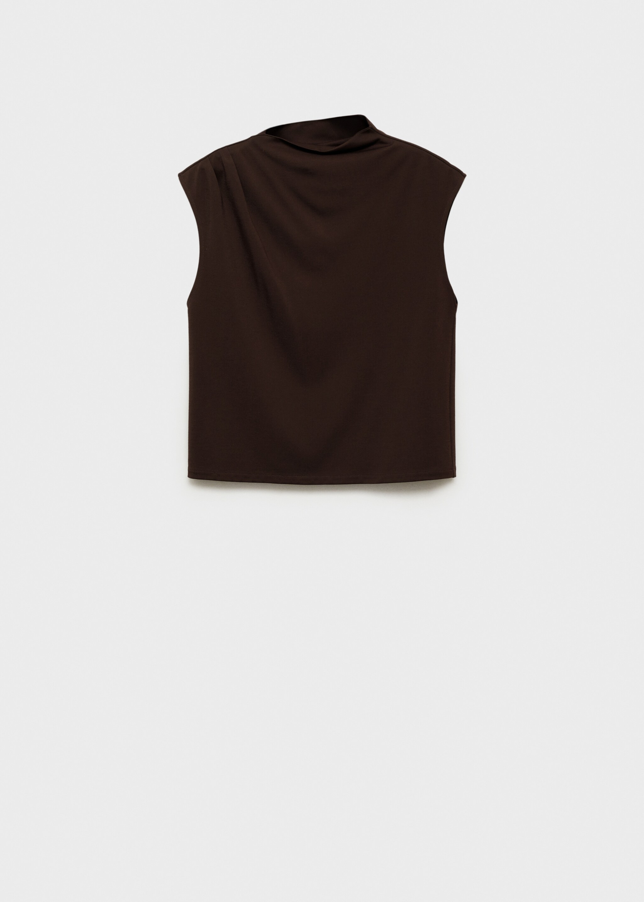 T-shirt met gerimpelde asymmetrische hals - Artikel zonder model