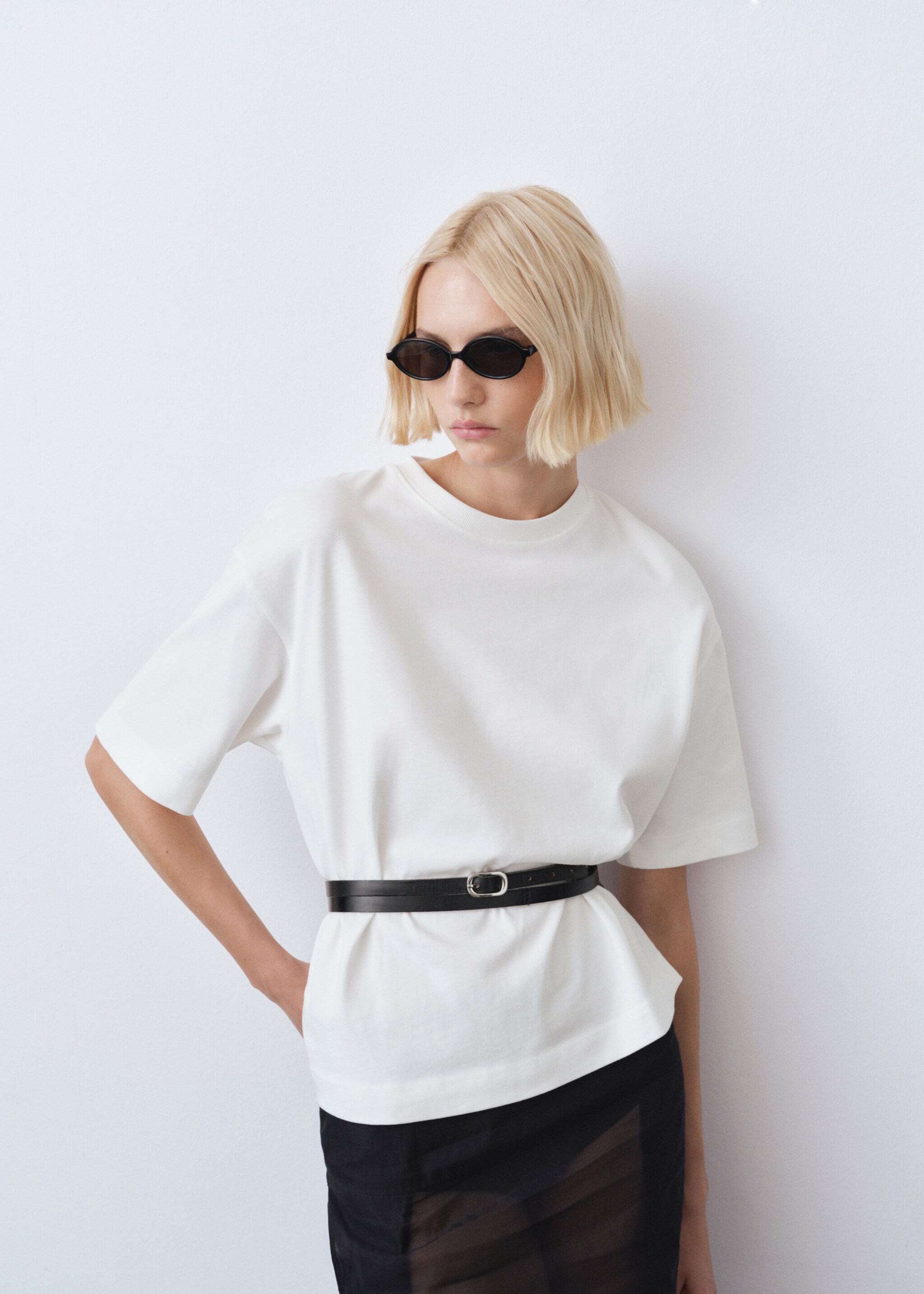 Oversized cotton t-shirt - Medium plane