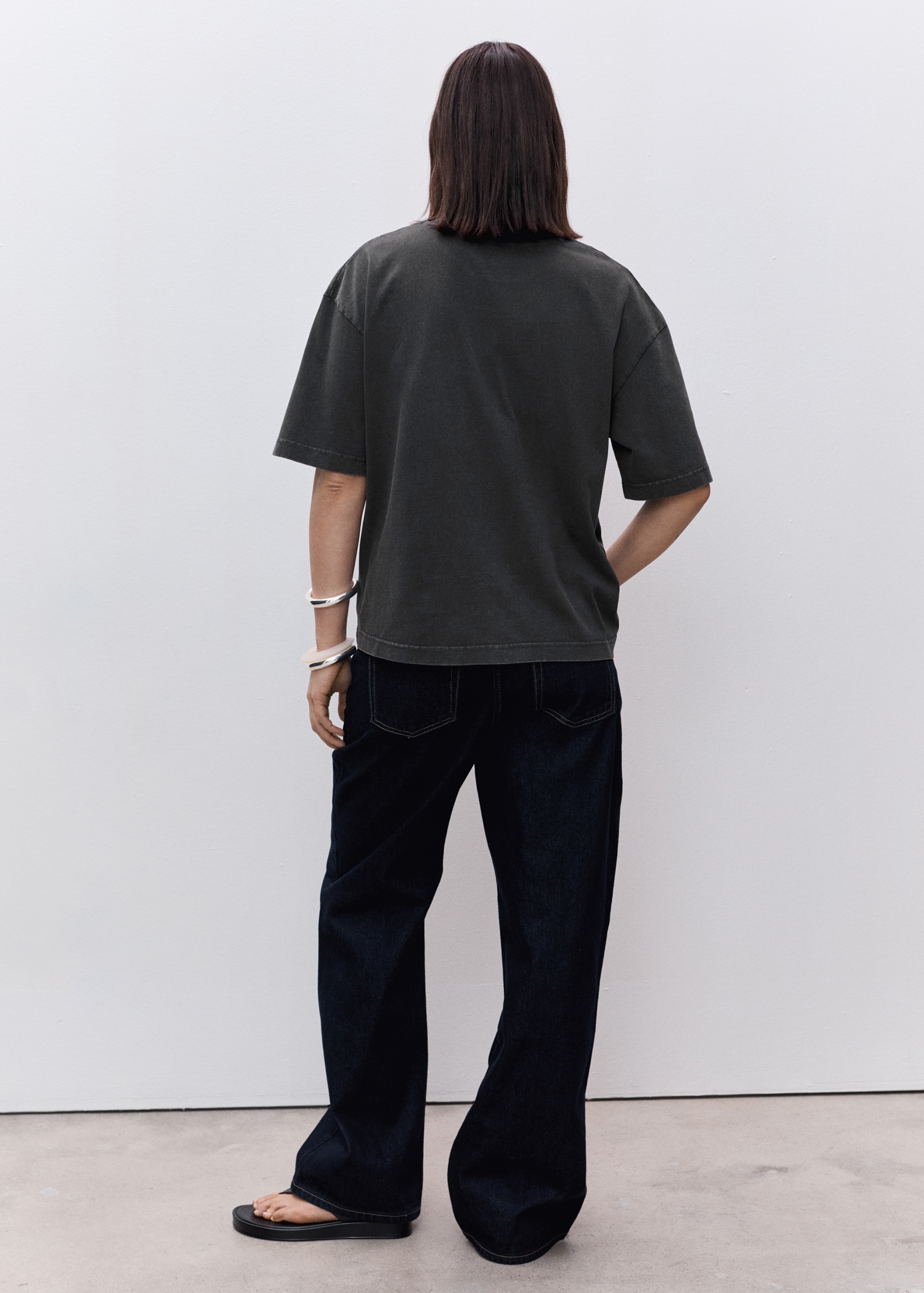 T-shirt coton oversize grossesse - Verso de l’article