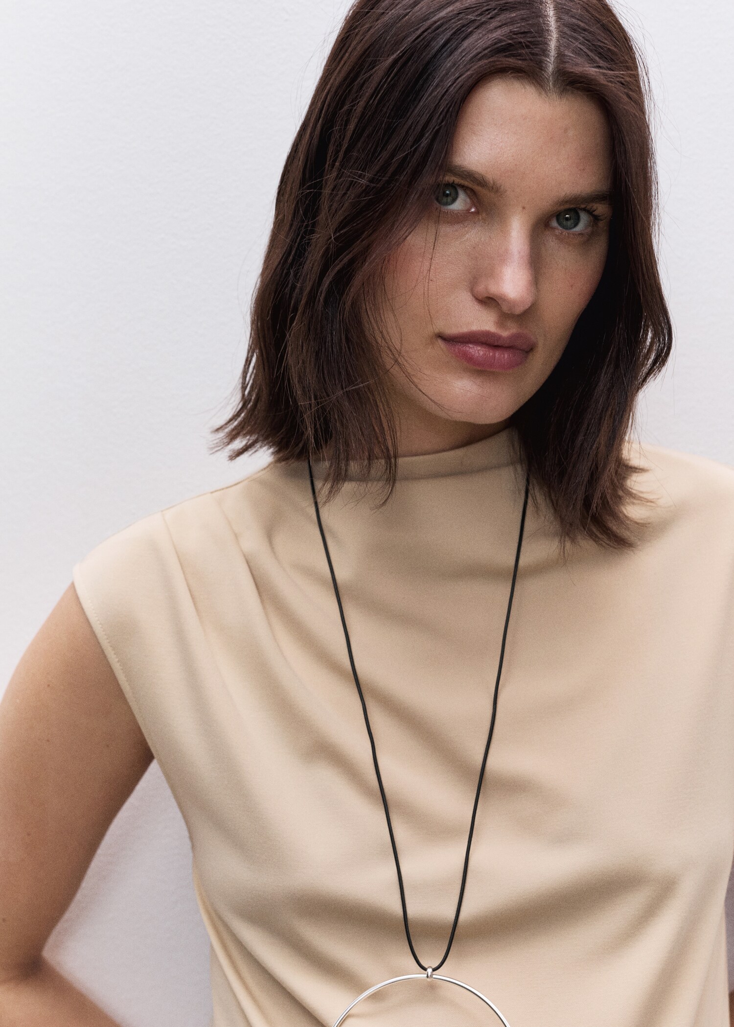 Fine-knit wideleg trousers - Details of the article 1