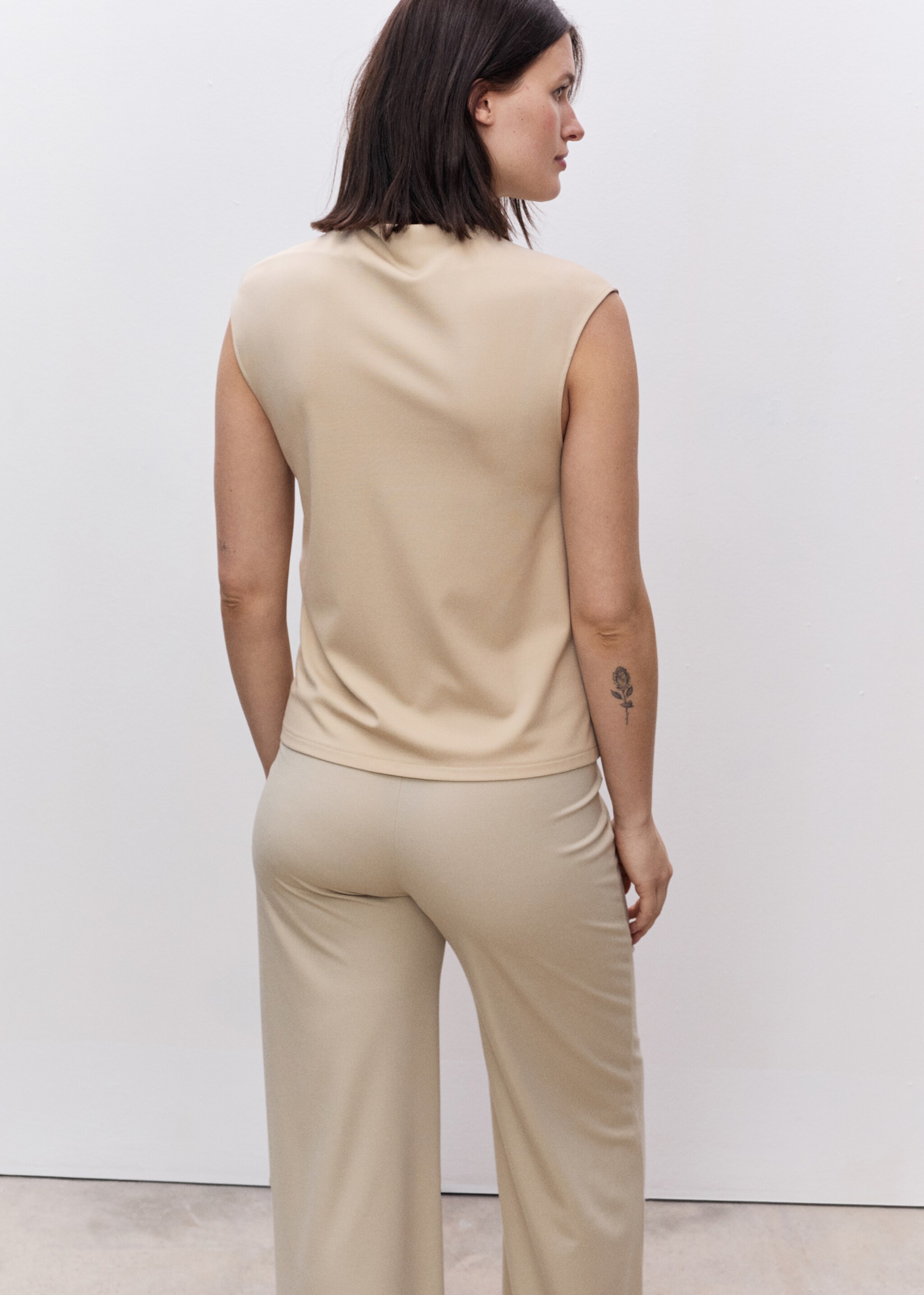 Pantalón wideleg punto fino - Reverso del artículo
