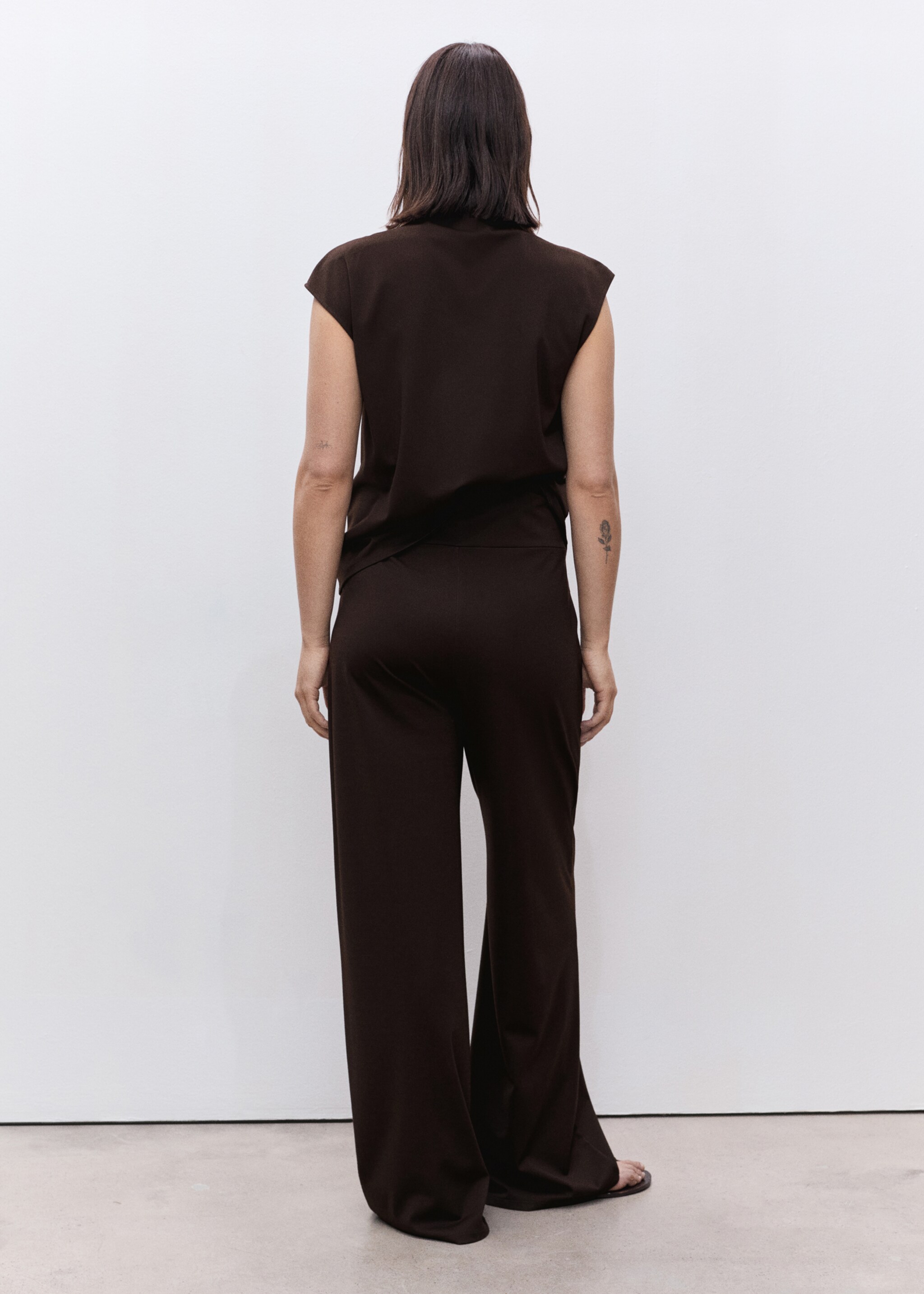 Pantalón wideleg punto fino - Reverso del artículo