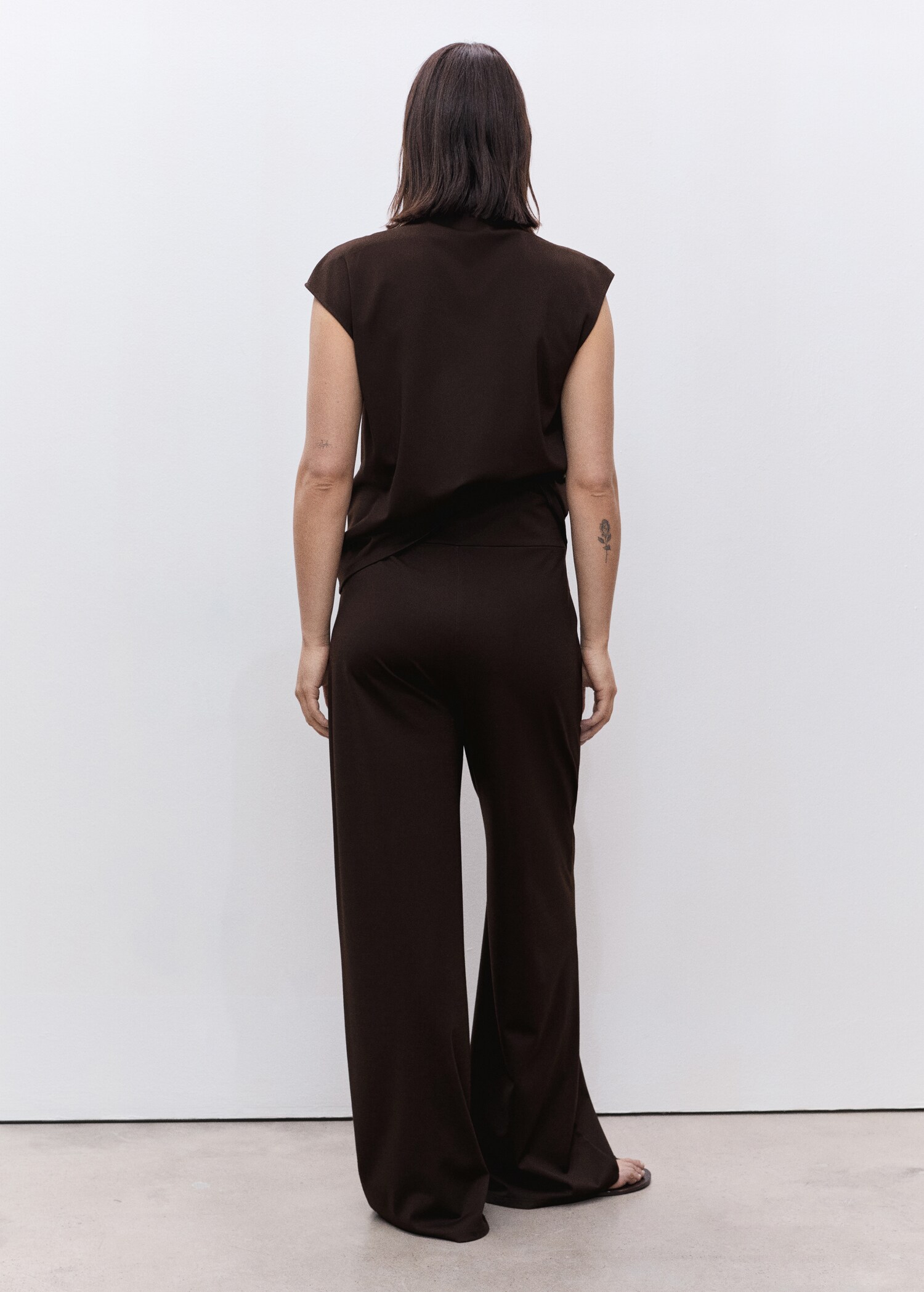 Pantalón wideleg punto fino - Reverso del artículo