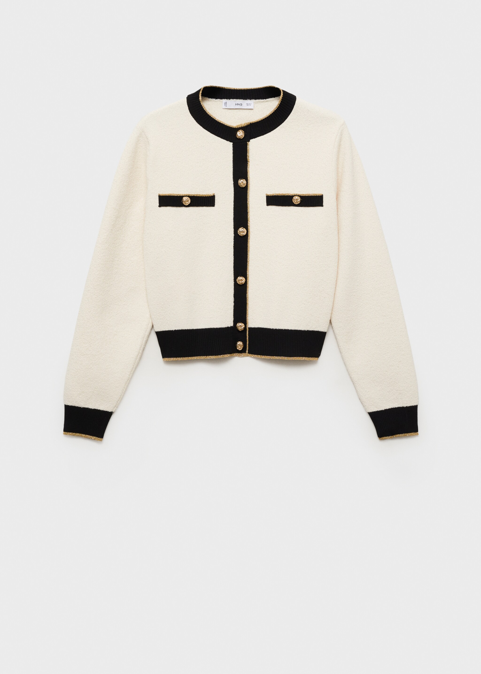 Knitted cardigan with double trim - Article without model