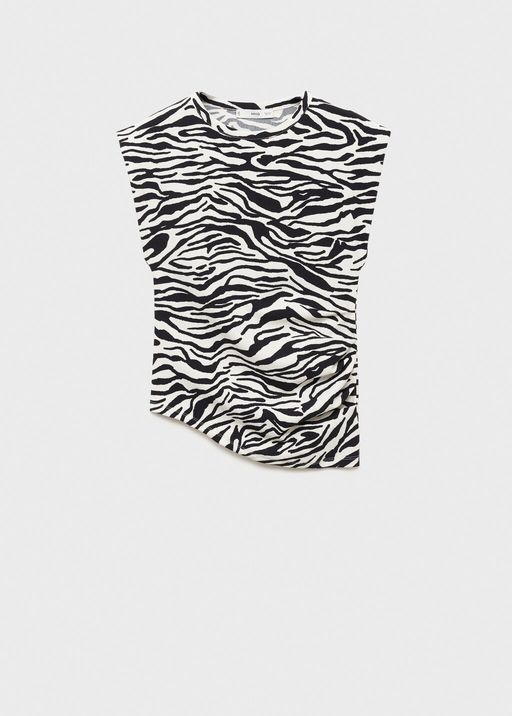 Draped sleeveless t-shirt - image 5
