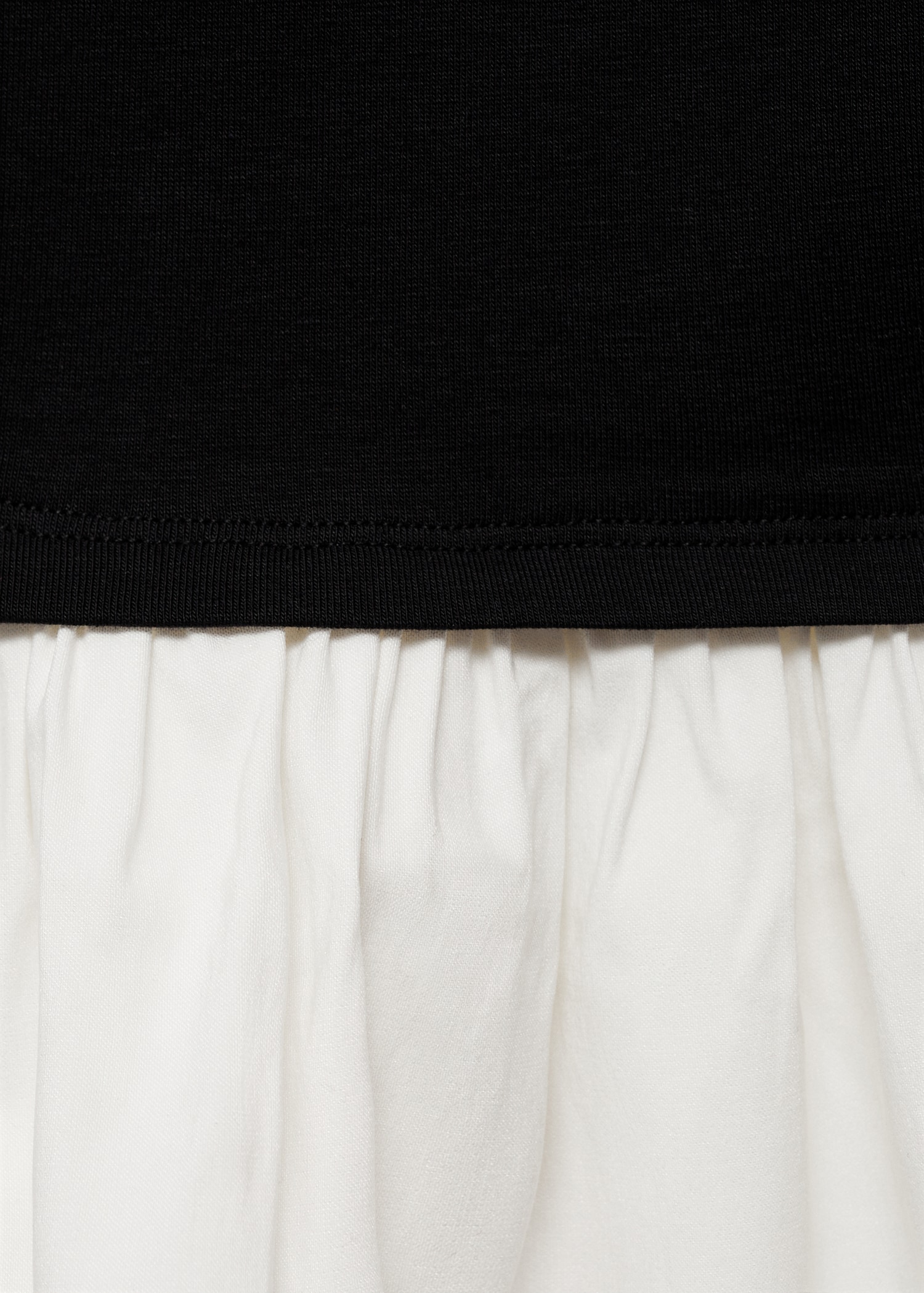 Robe courte tissu combiné drapé - Détail de l'article 8