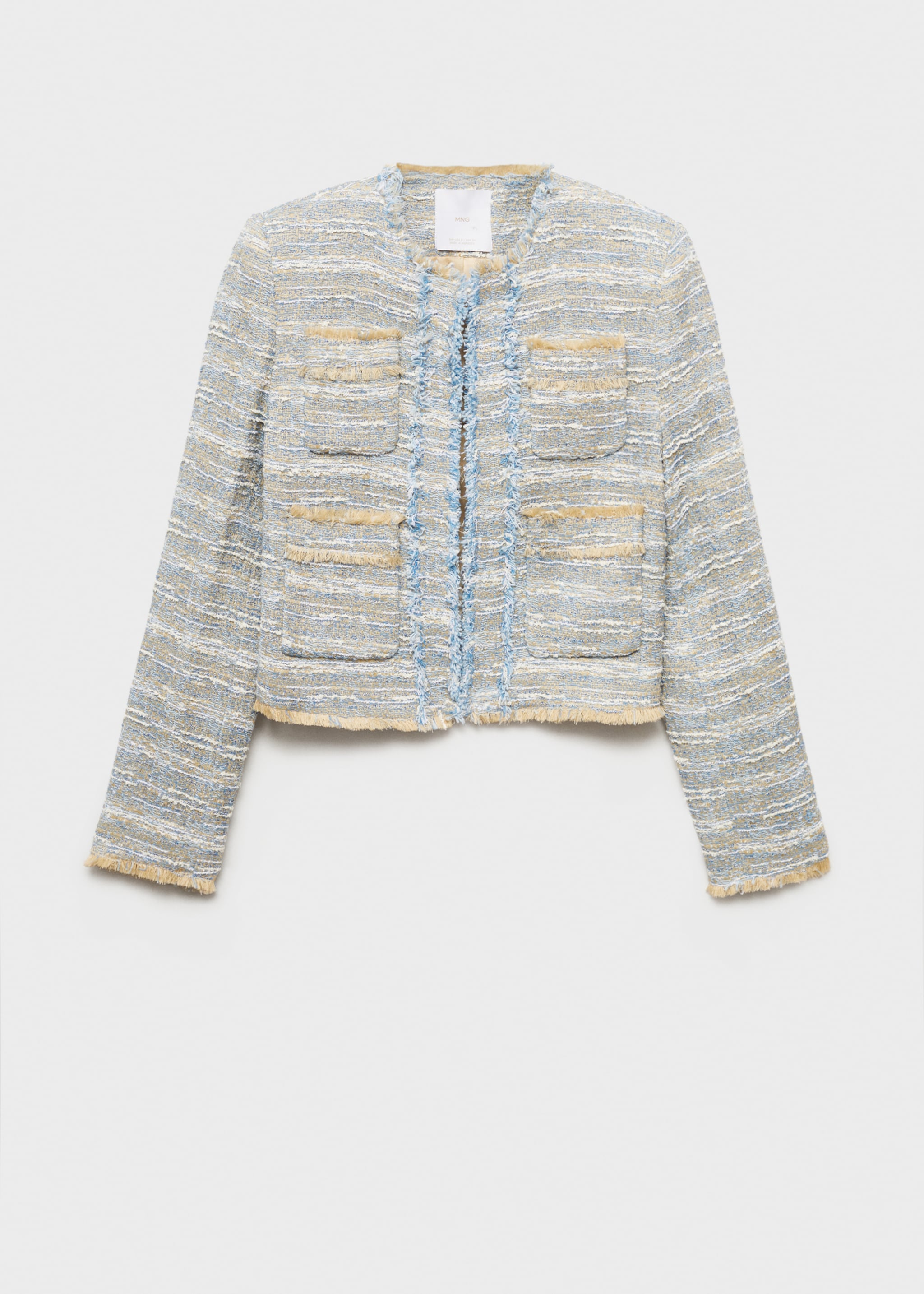 Tweed jacket with frayed ends - Article without model