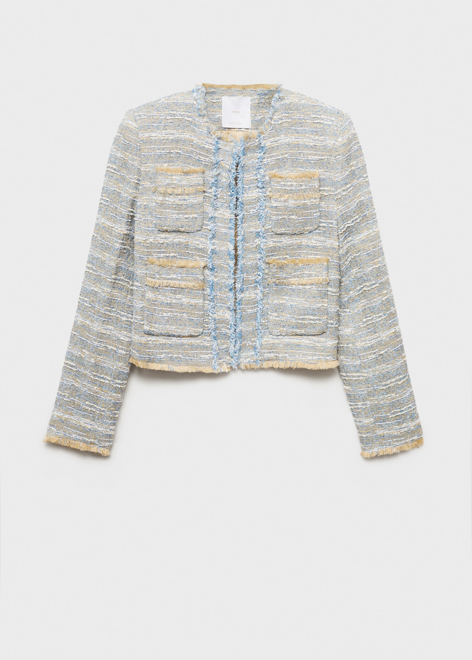 Tweed jacket with frayed ends - Article without model