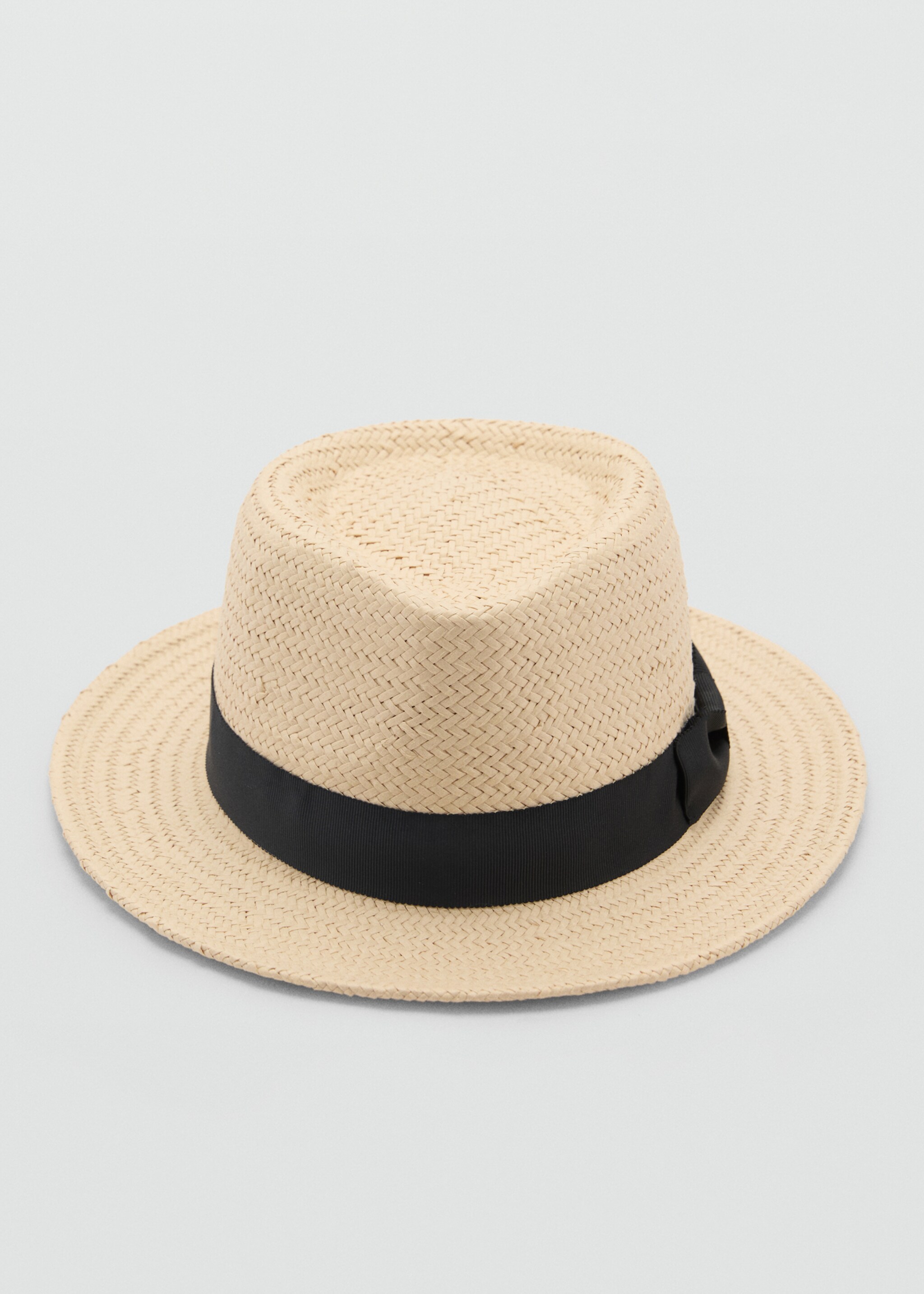 Natural fiber bow hat - Medium plane