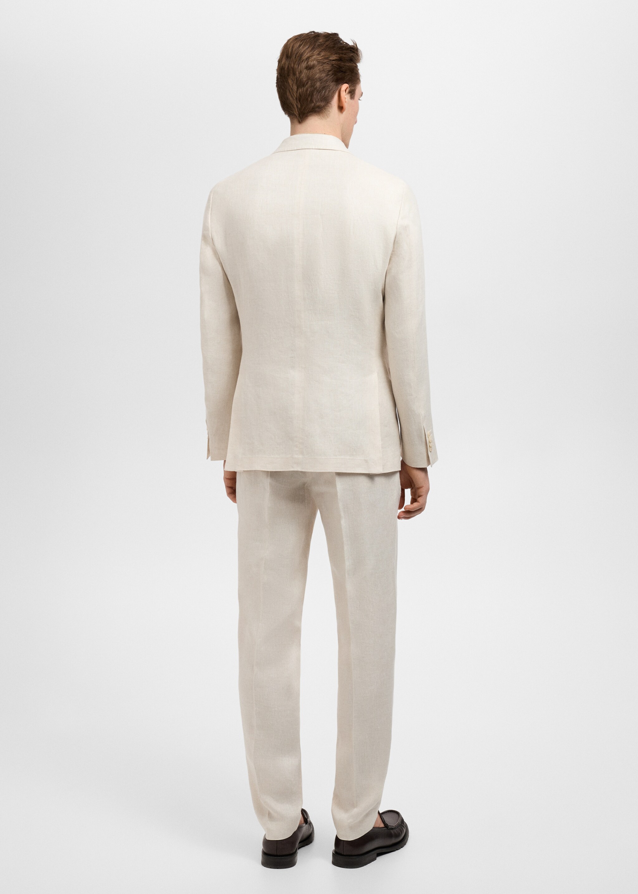 Amalfi 100% linen slim-fit suit jacket - Reverse of the article