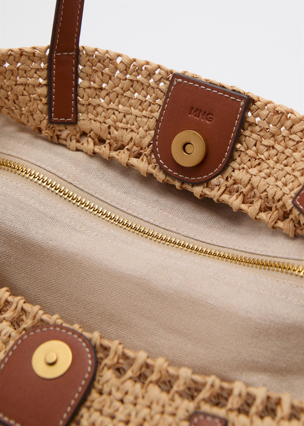 Natural fibre shopper bag - Women | MANGO Japan
