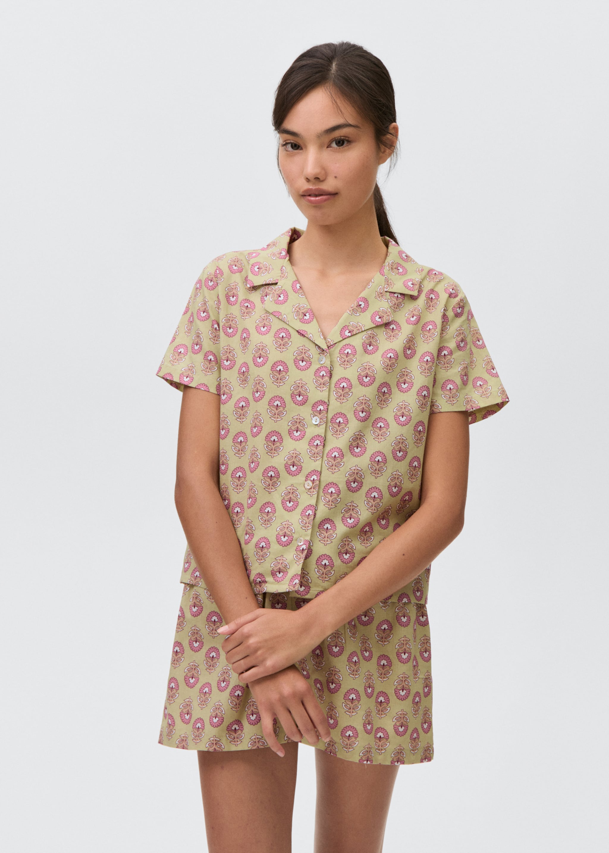 Pack de pijama de algodão estampado - Plano médio