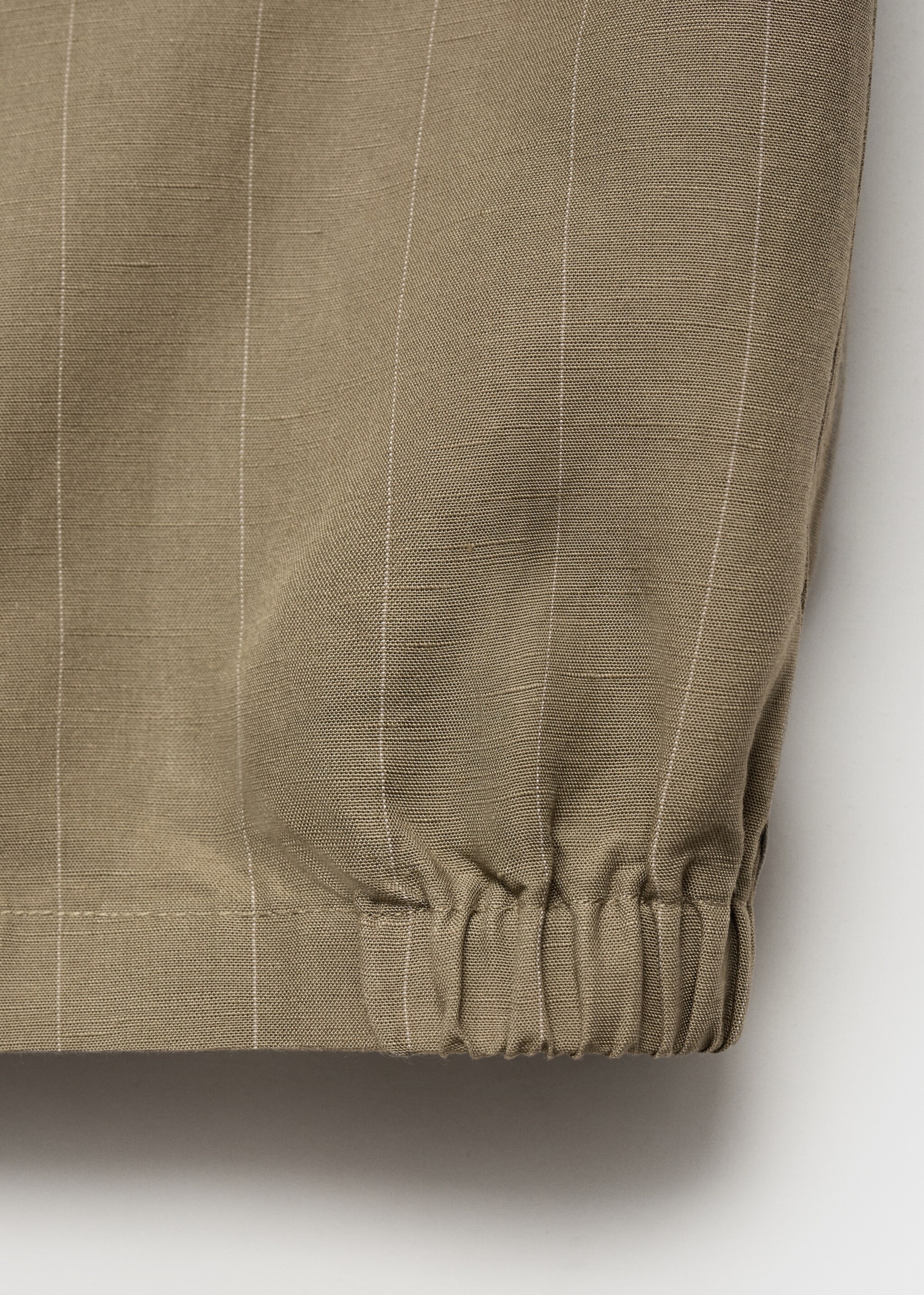Linen-blend pinstripe overshirt - Details of the article 0