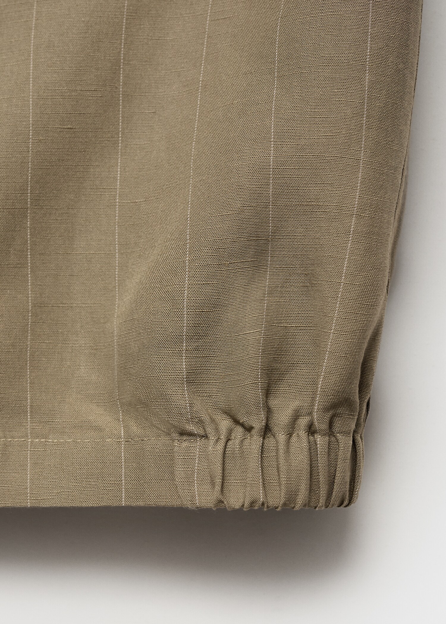 Linen-blend pinstripe overshirt - Details of the article 0