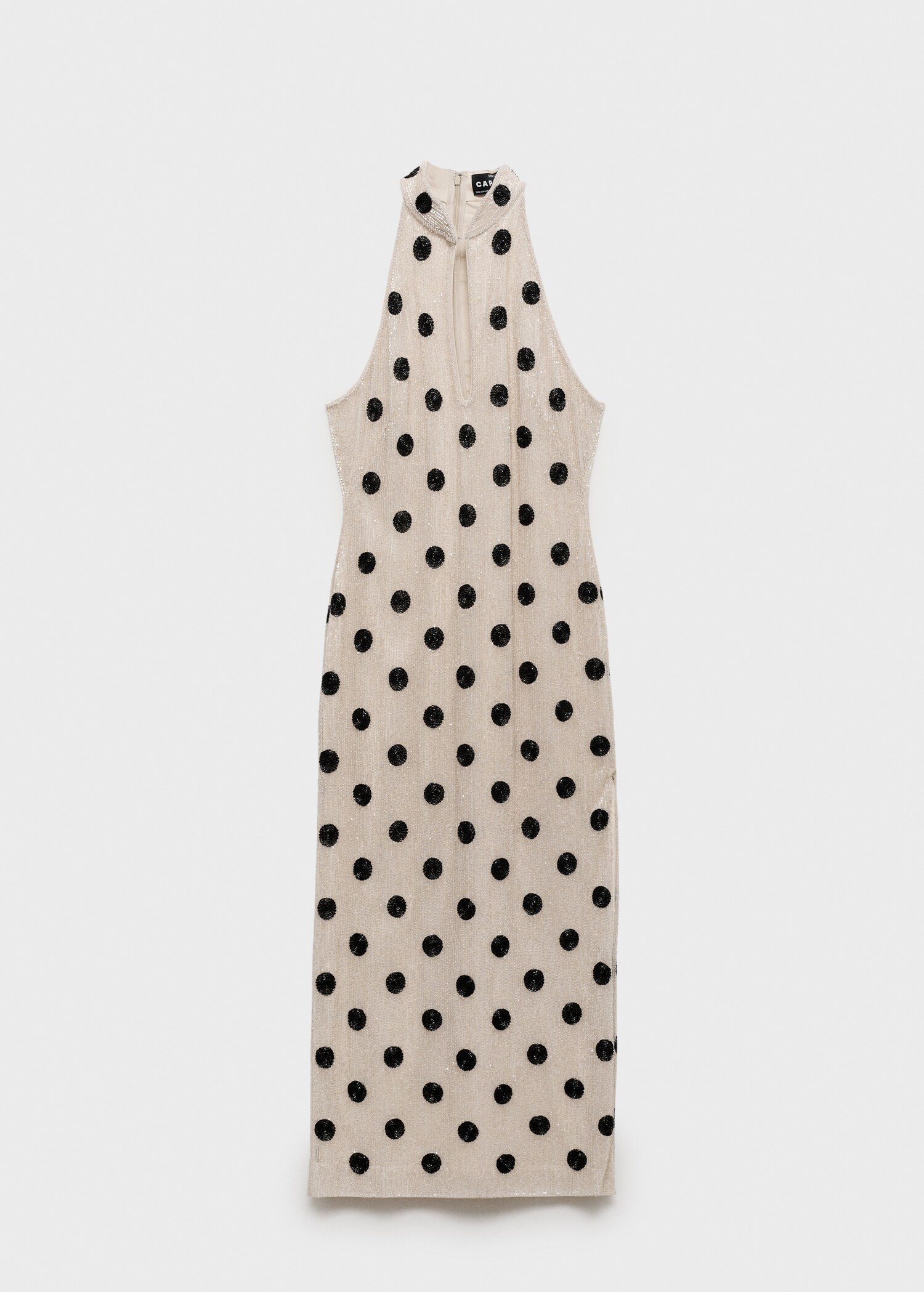 Rhinestone polka-dot halter dress - Article without model