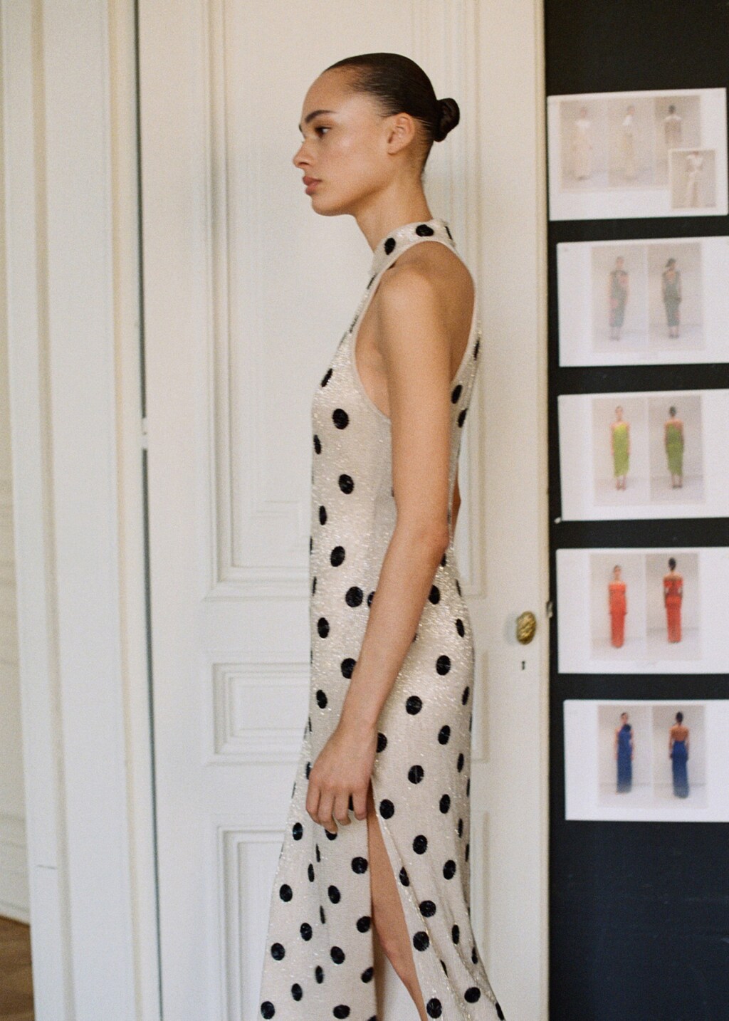 Rhinestone polka-dot halter dress - Women | MANGO USA