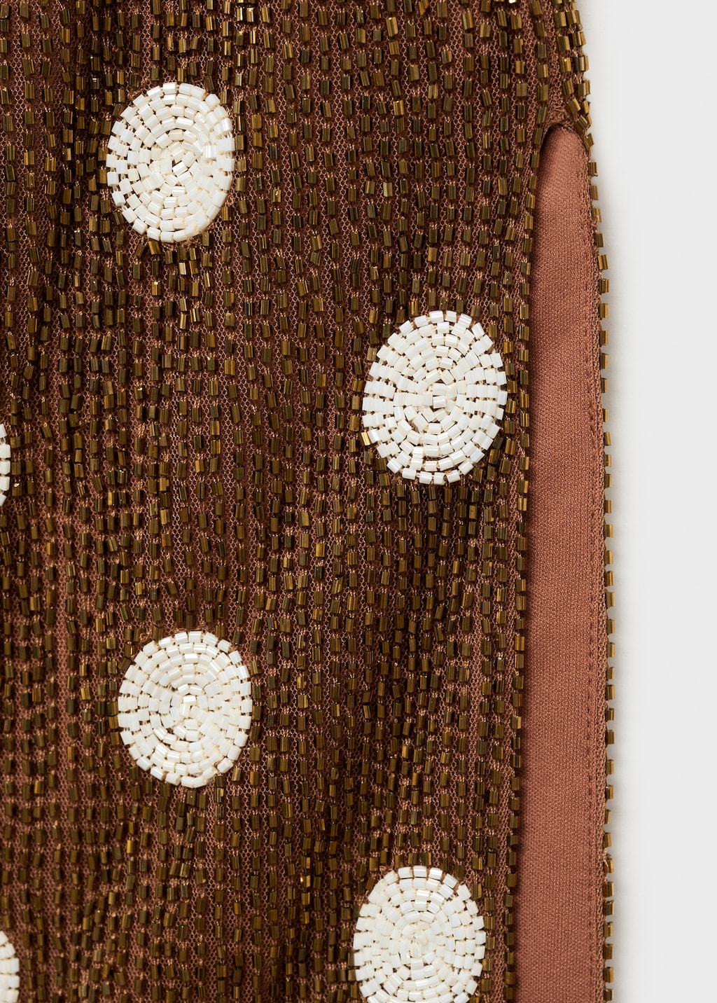 Rhinestone polka-dot halter dress