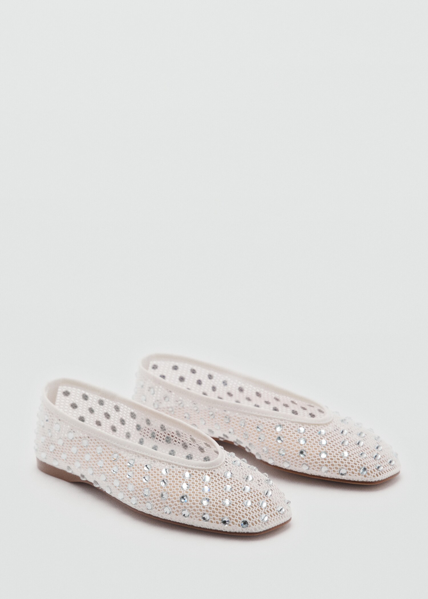 Zapato mesh detalle strass - Plano medio