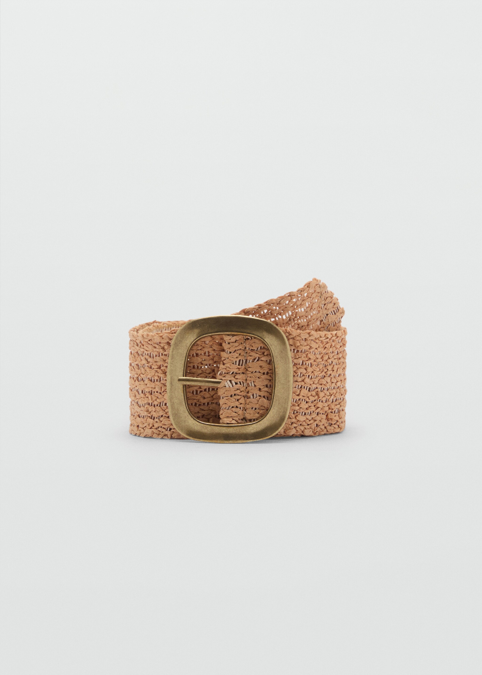 Natural fiber belt with oval buckle - Article without model