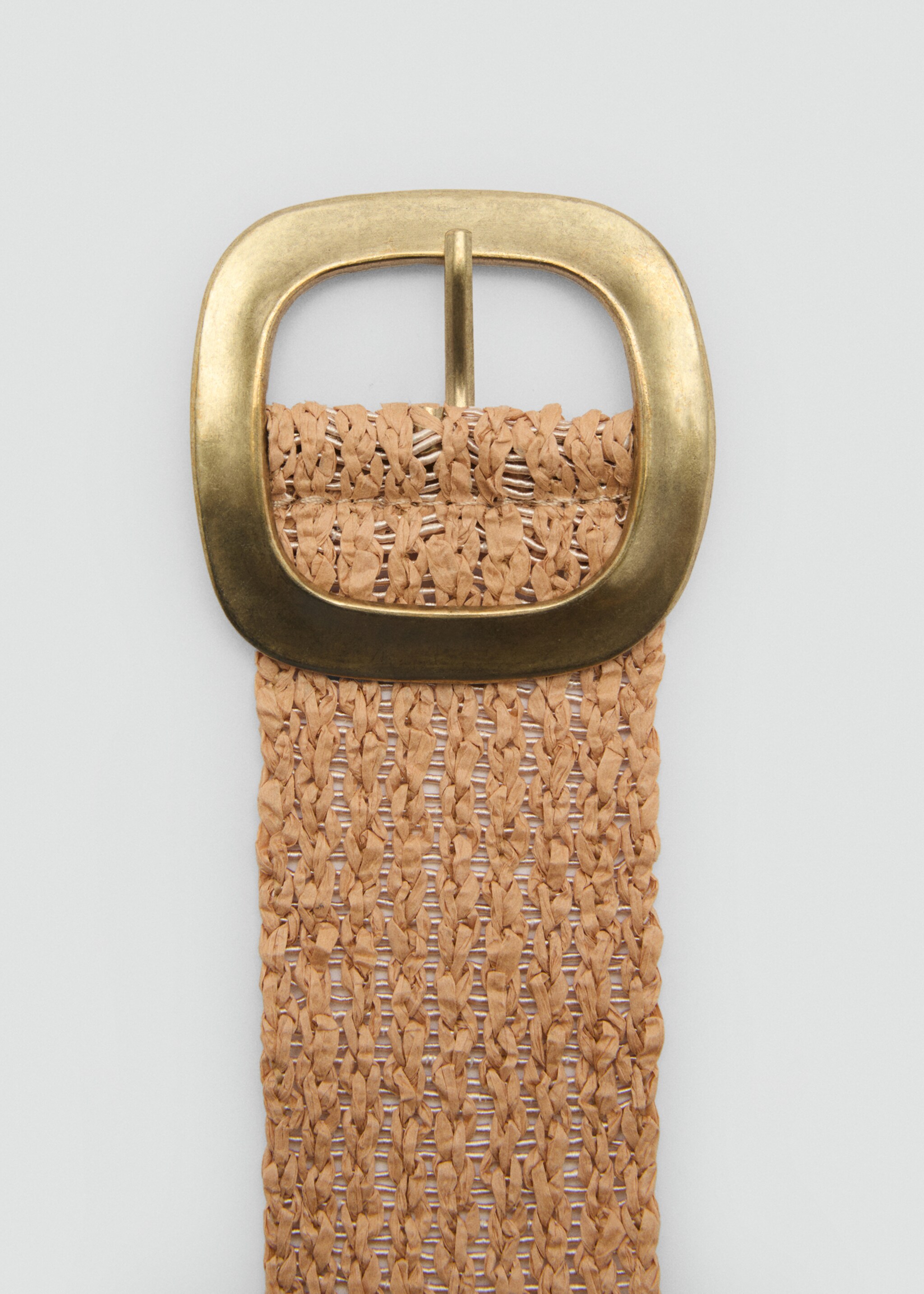 Natural fibre belt with oval buckle - Details of the article 1