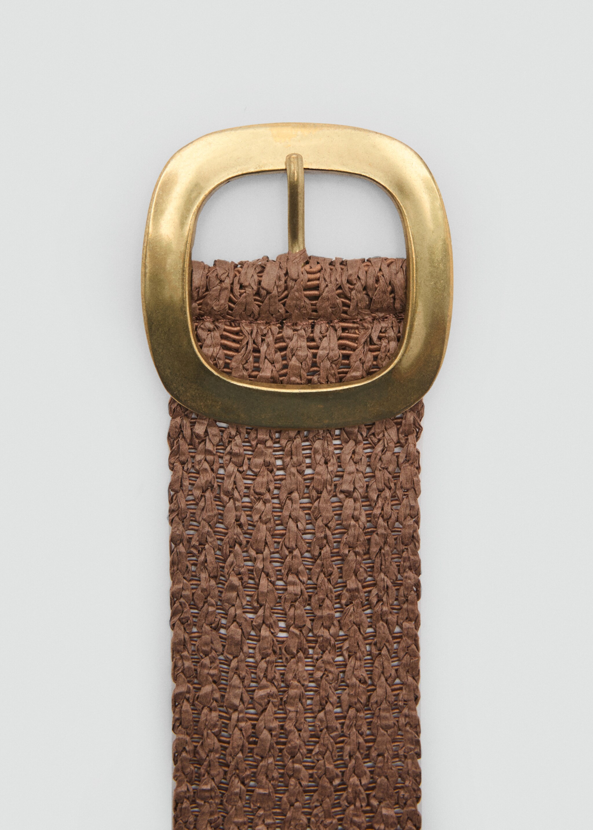 Natural fibre belt with oval buckle - Details of the article 1