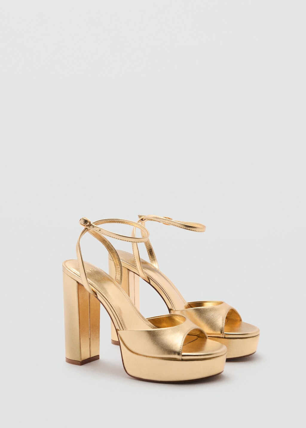 Metallic-effect heeled sandals - image 2