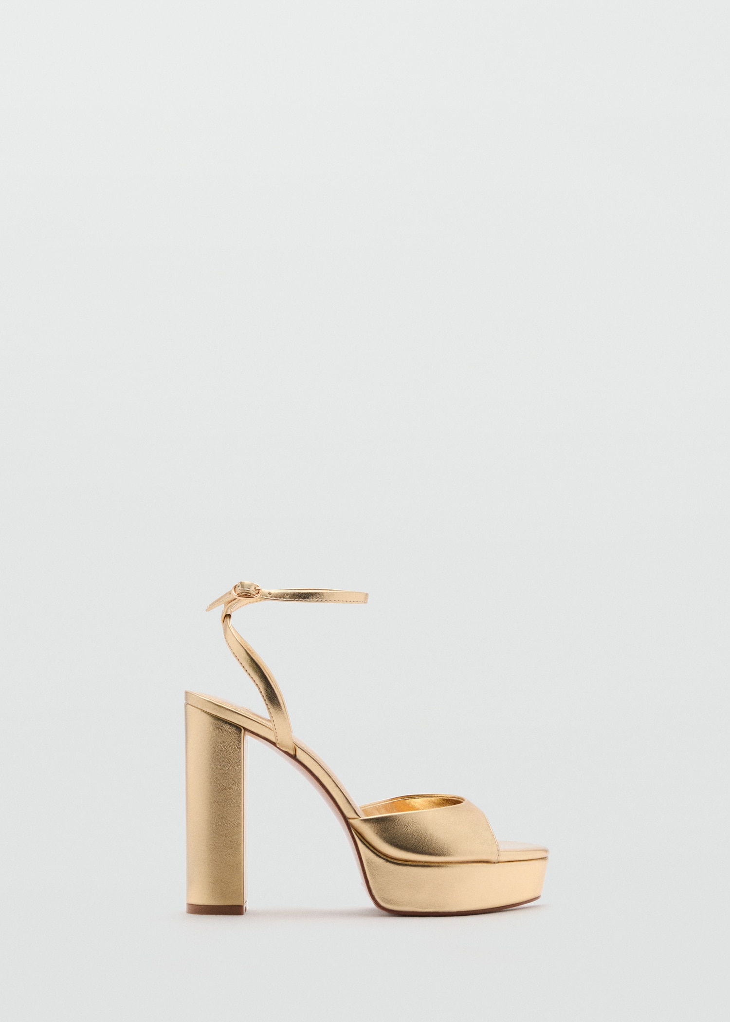 Metallic-effect heeled sandals - Article without model