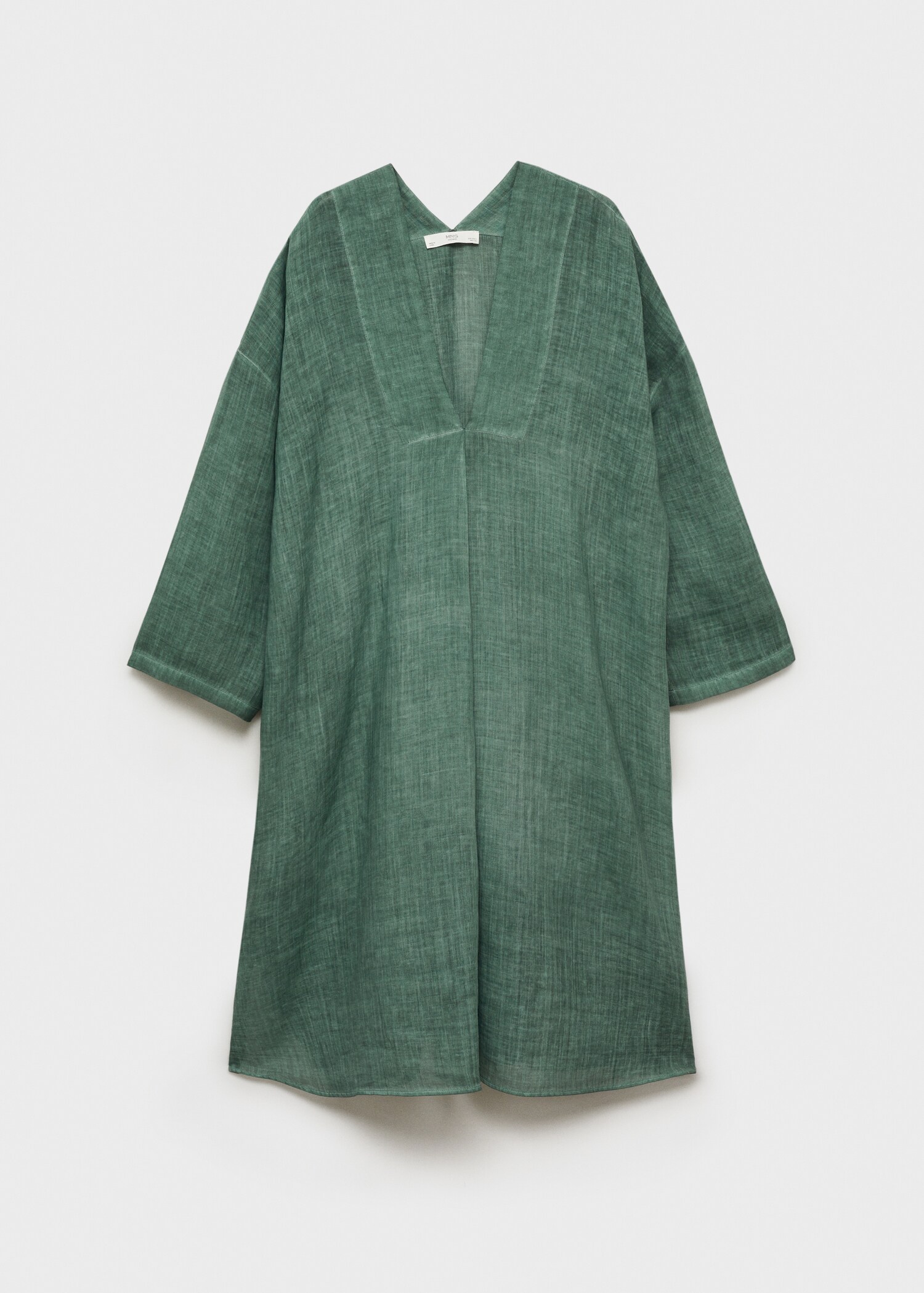 Caftan din ramie cu model overdyed - Articol fără model