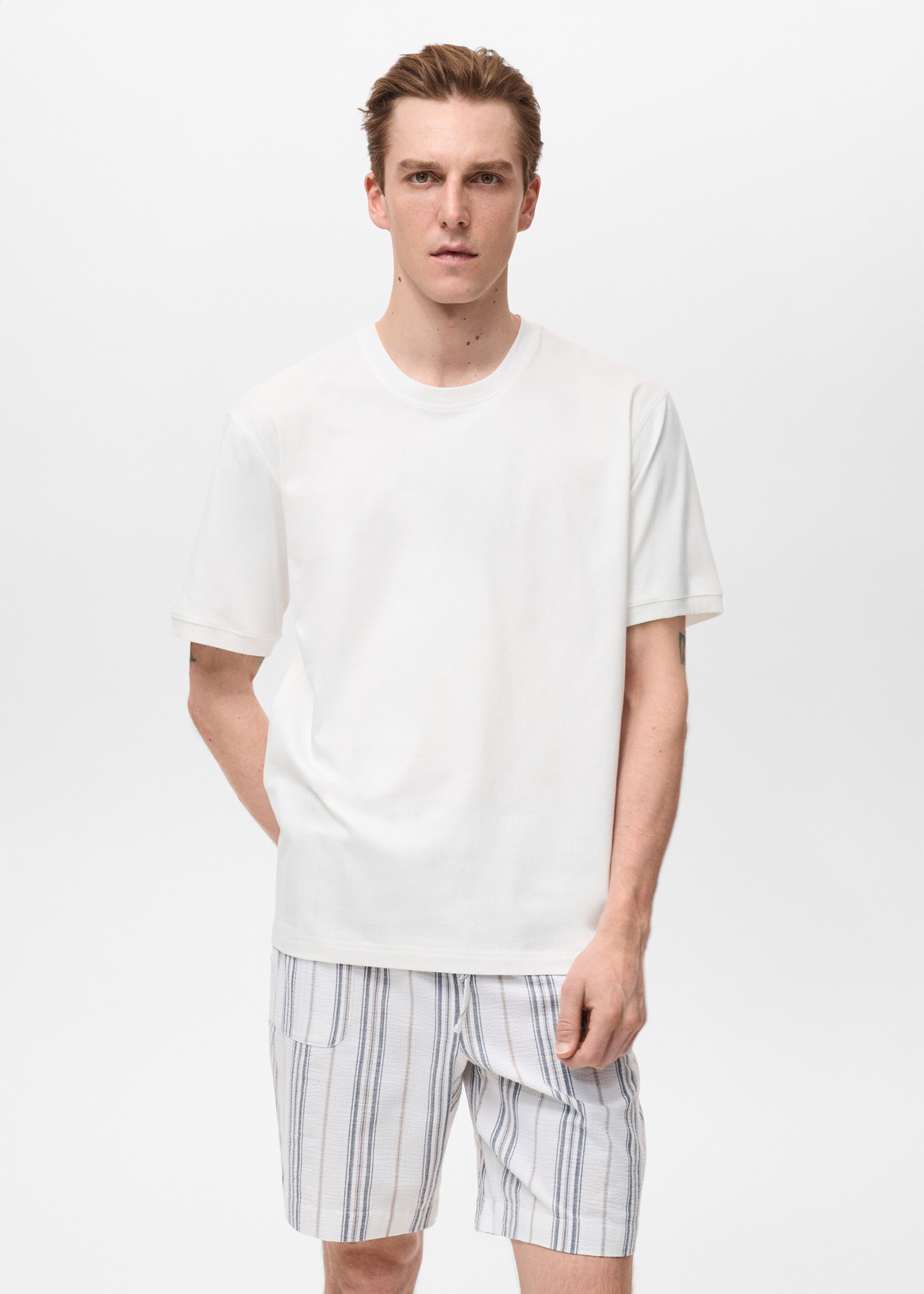 Lot pyjama court 100 % coton - Plan moyen