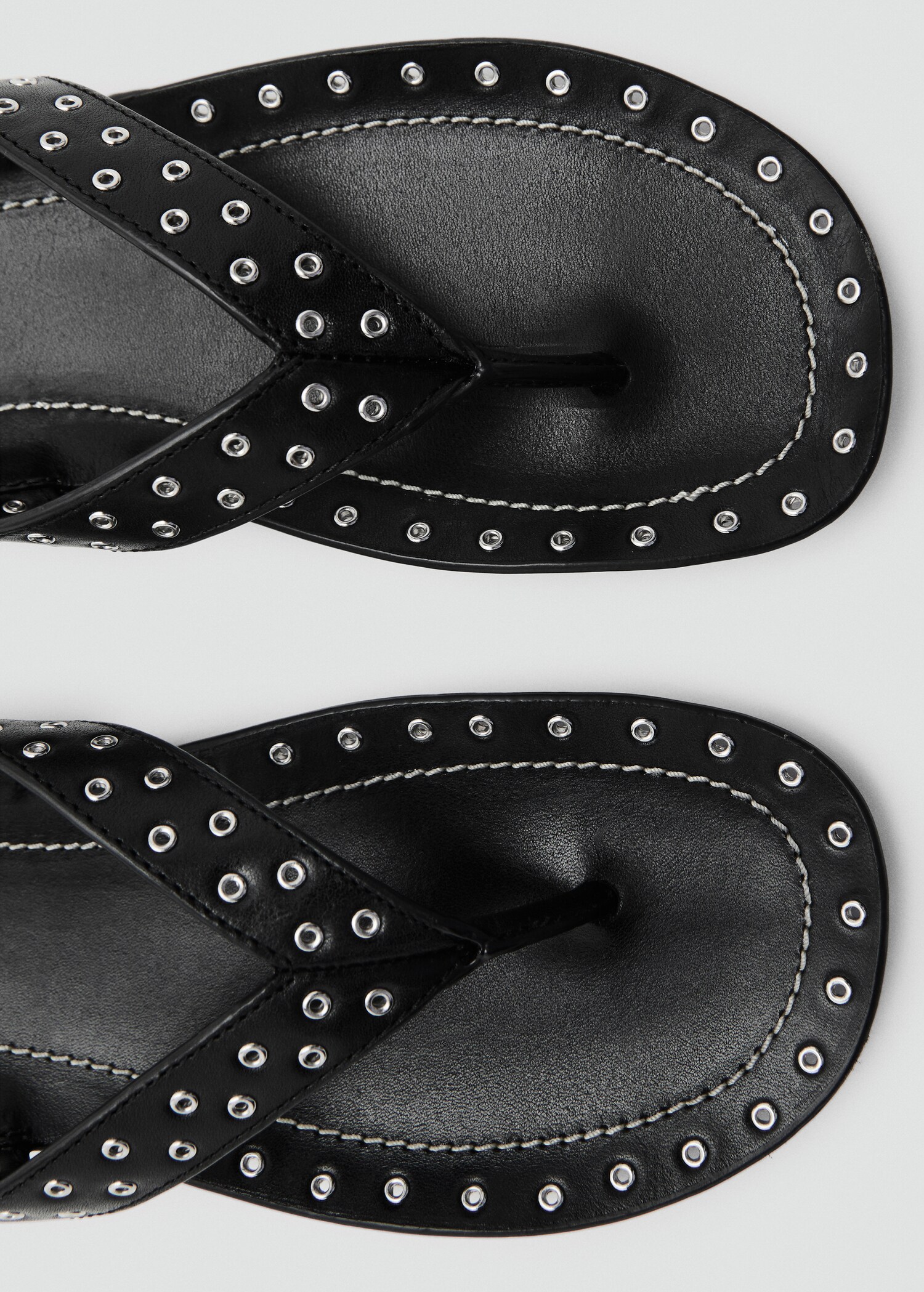 Sandales cuir à œillets - Détail de l'article 1