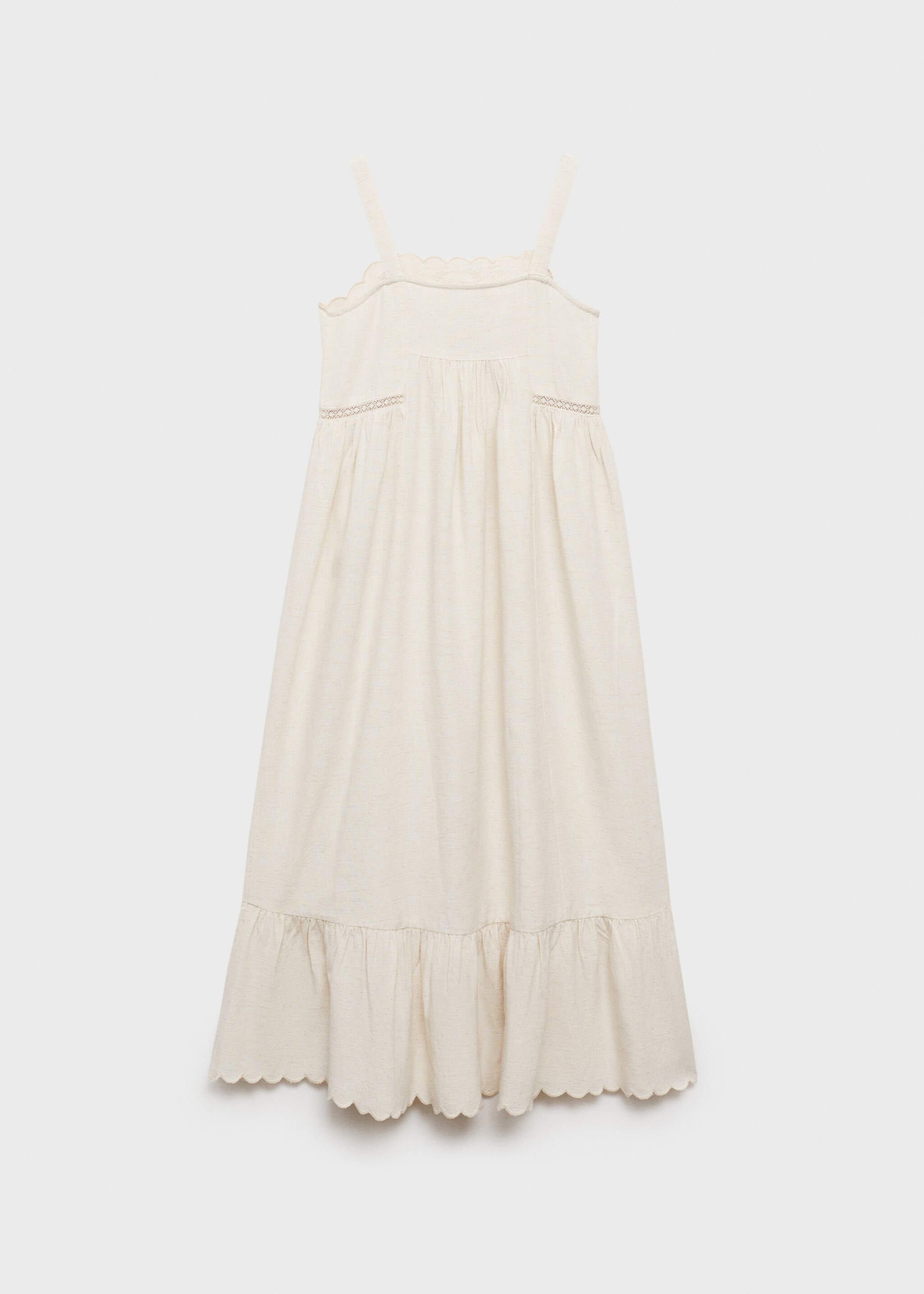 Vestido bordado algodón lino - Reverso del artículo