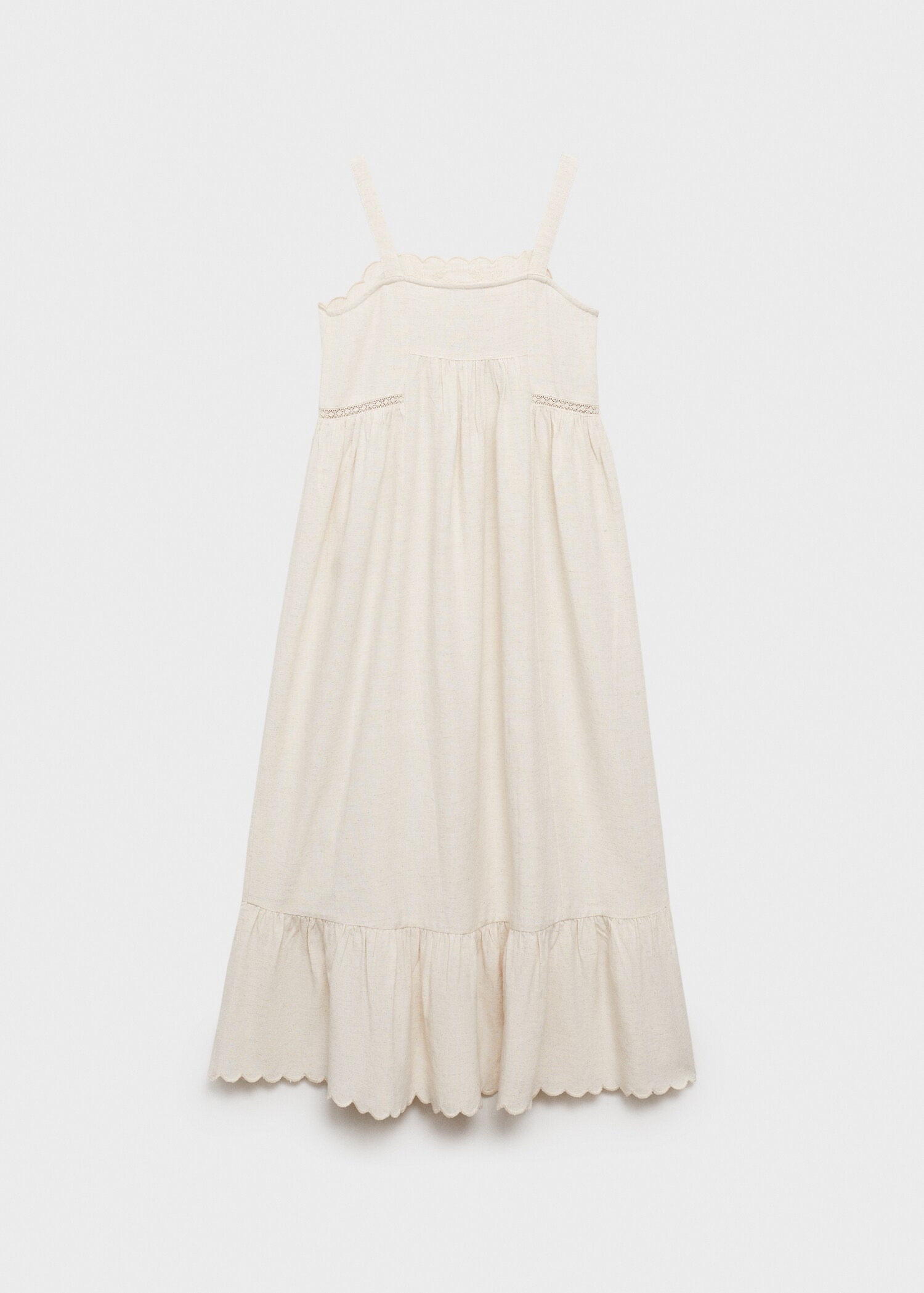 Vestido bordado algodón lino - Reverso del artículo