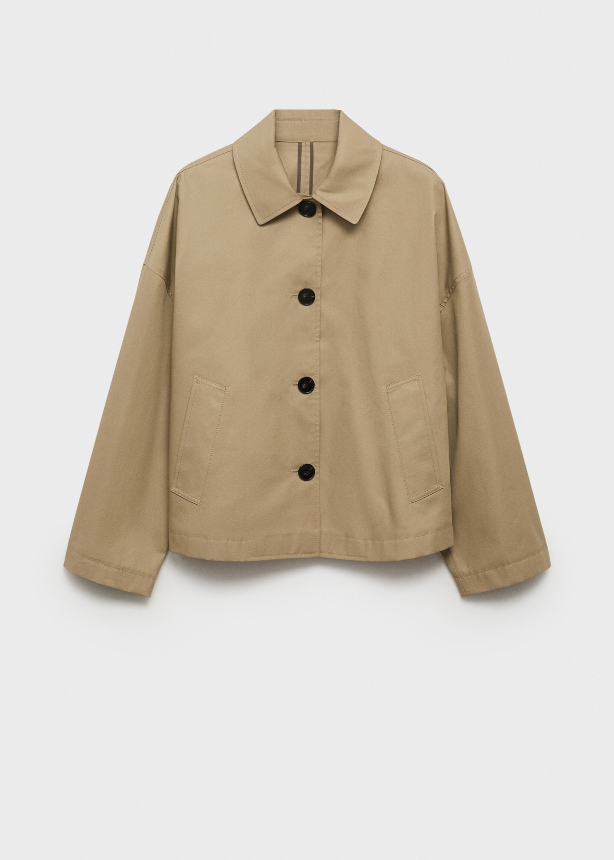 Straight cotton jacket with buttons - Article without model